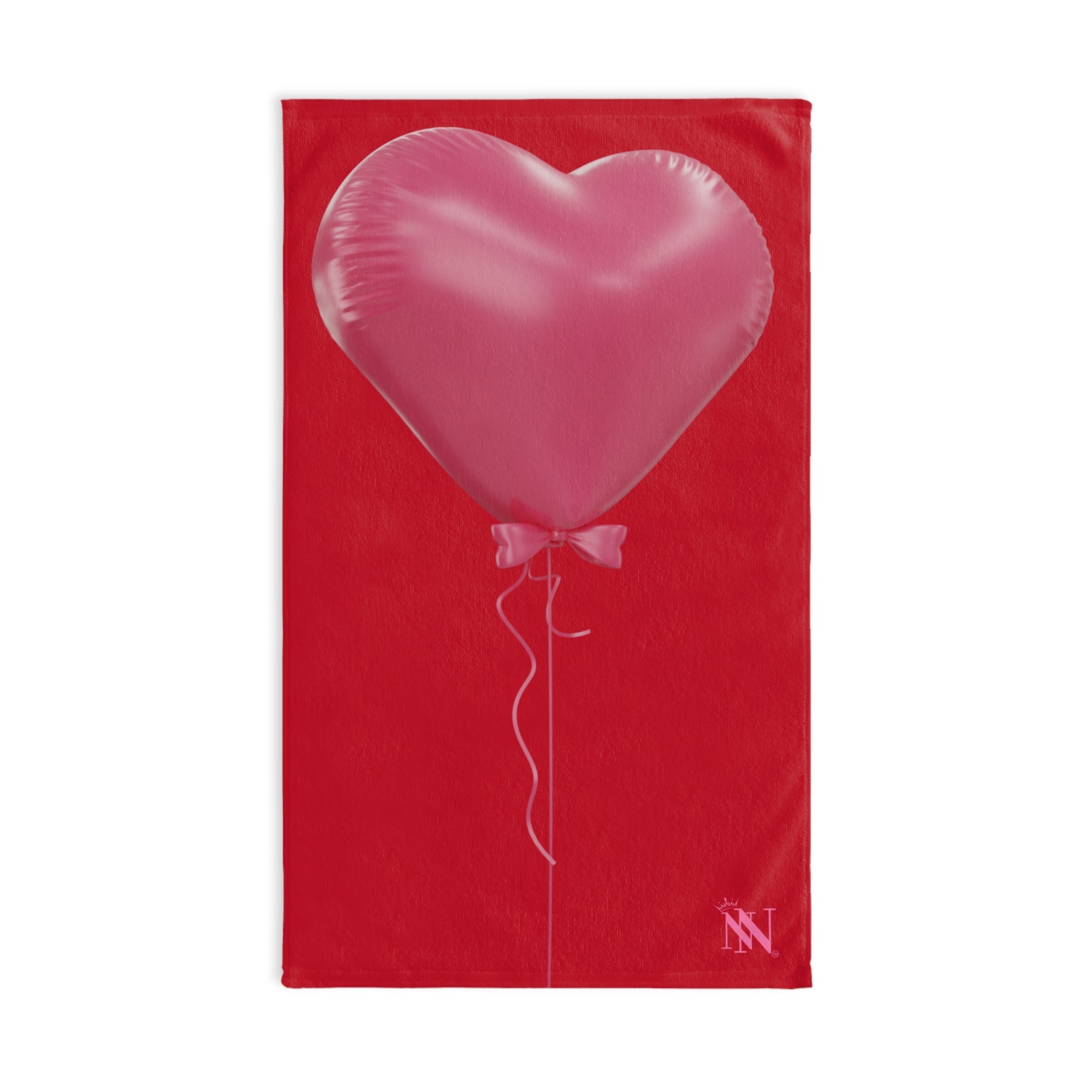 Pink Heart Balloon Bow 3D Print Red | Mix & Match Original Fun-Flirty Lovers’ Towels