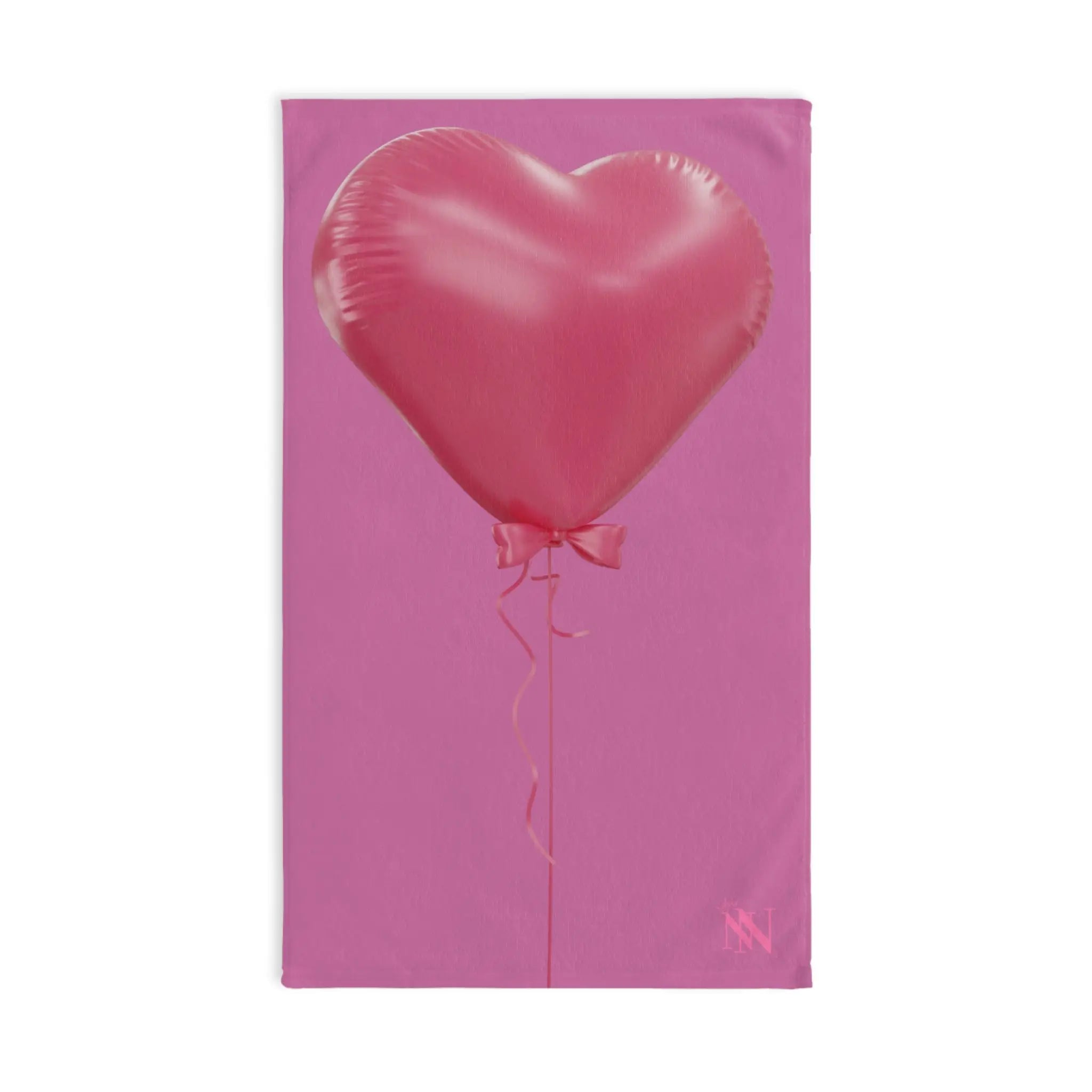 Pink Heart Balloon Bow 3D Print Soft Pink | Mix & Match Original Fun-Flirty Lovers’ Towels