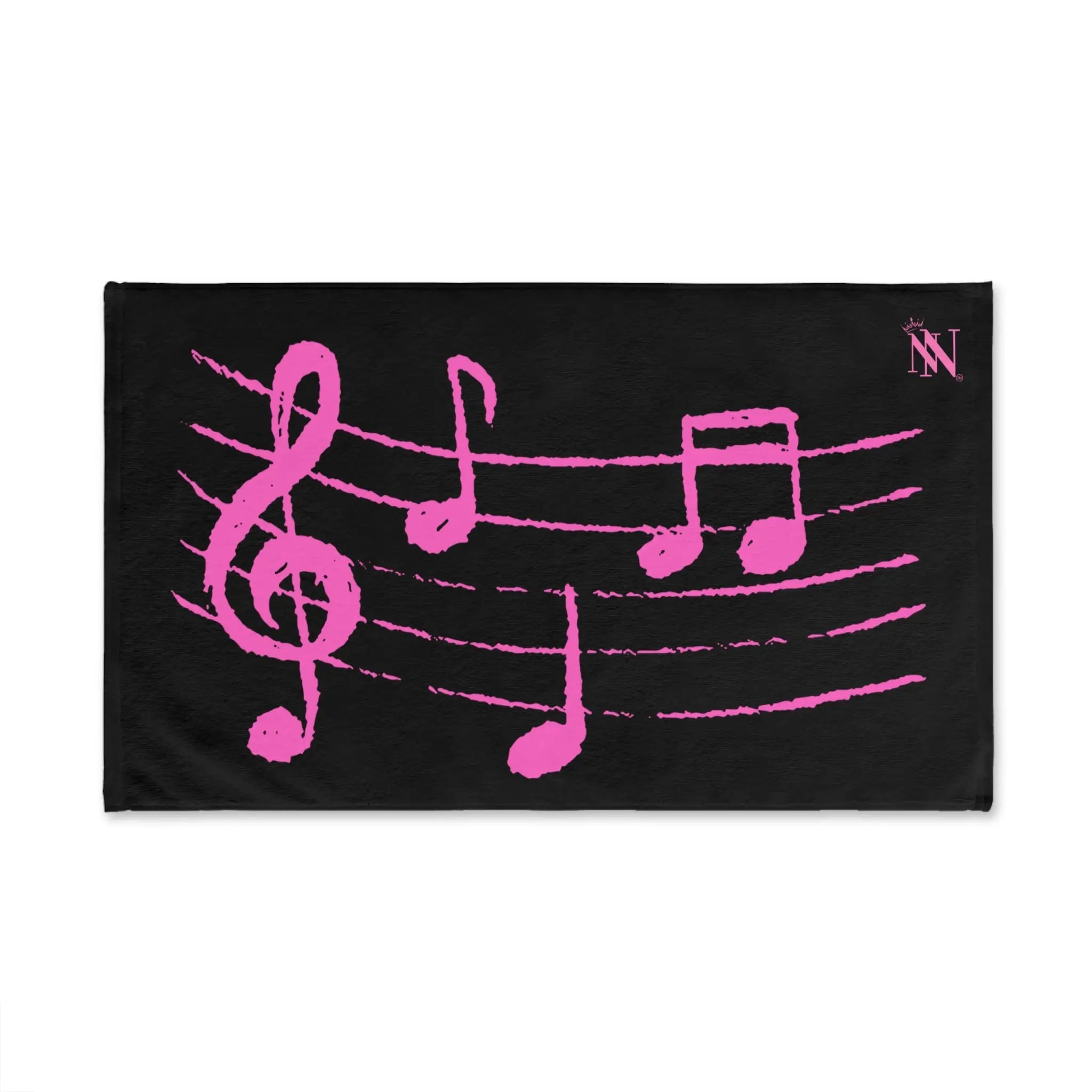 Pink Love Notes Black | Mix & Match Original Fun-Flirty Lovers’ Towels