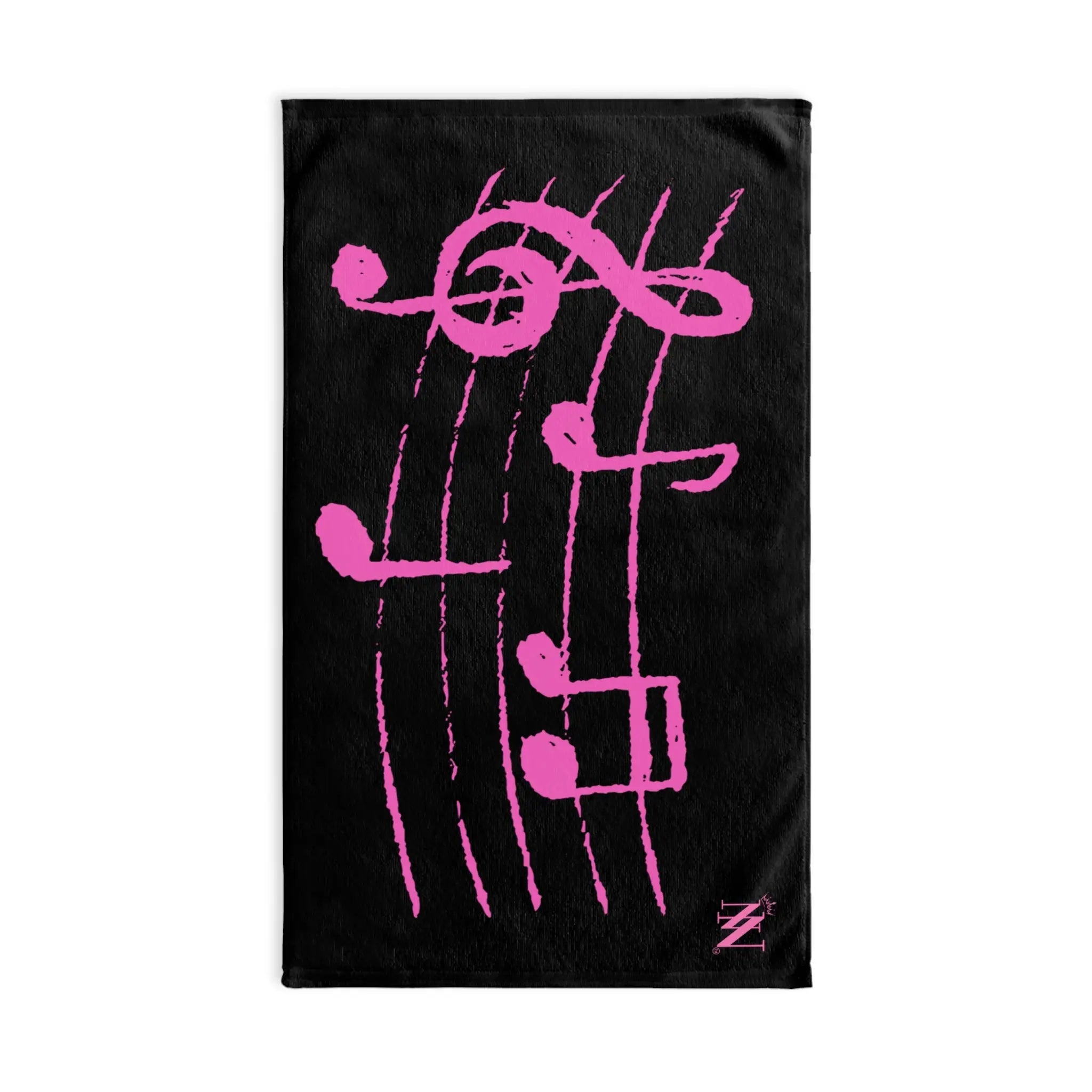 Pink Love Notes Black | Mix & Match Original Fun-Flirty Lovers’ Towels