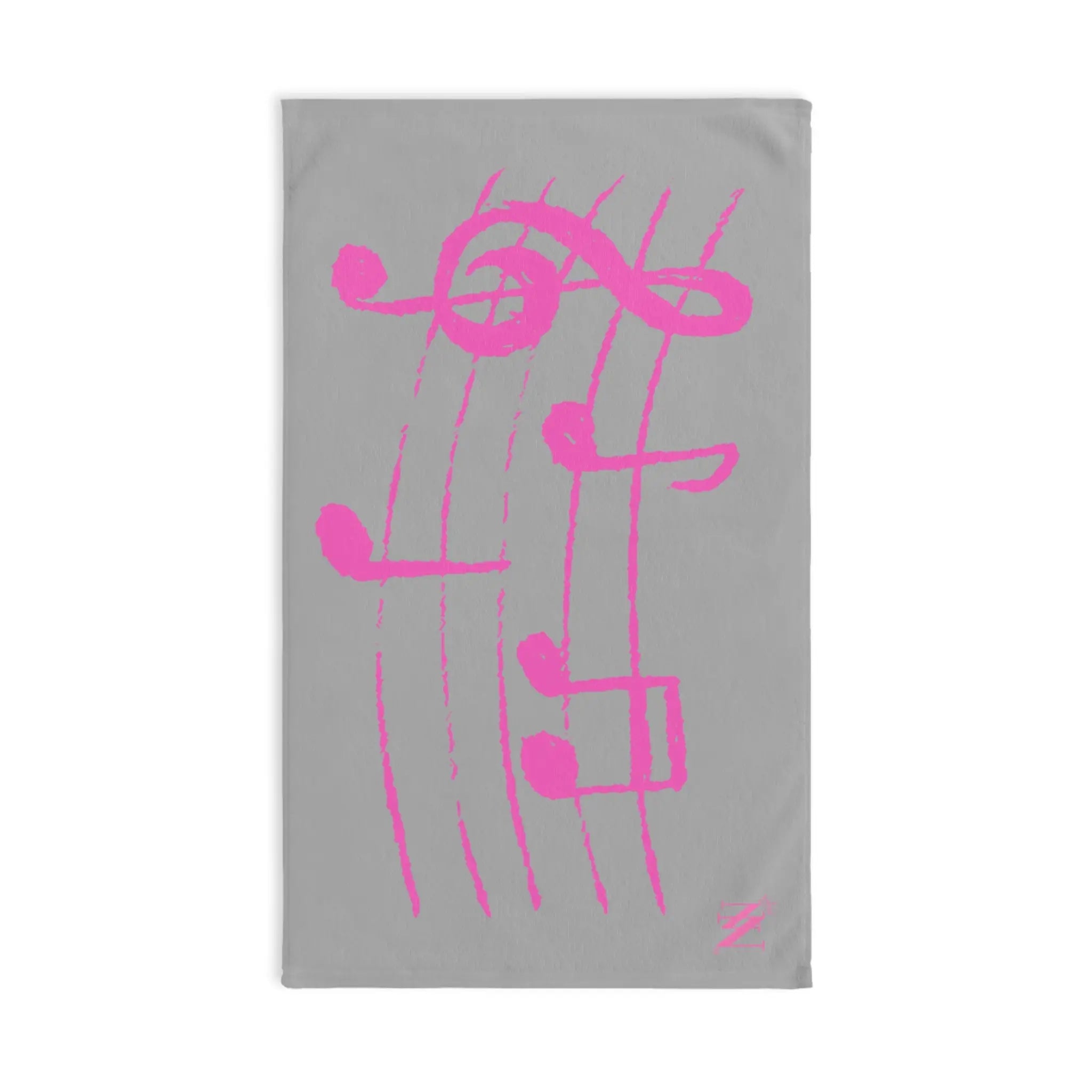 Pink Love Notes Light Grey | Mix & Match Original Fun-Flirty Lovers’ Towels