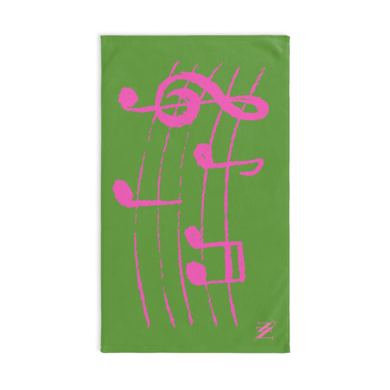 Pink Love Notes Lime Green | Mix & Match Original Fun-Flirty Lovers’ Towels