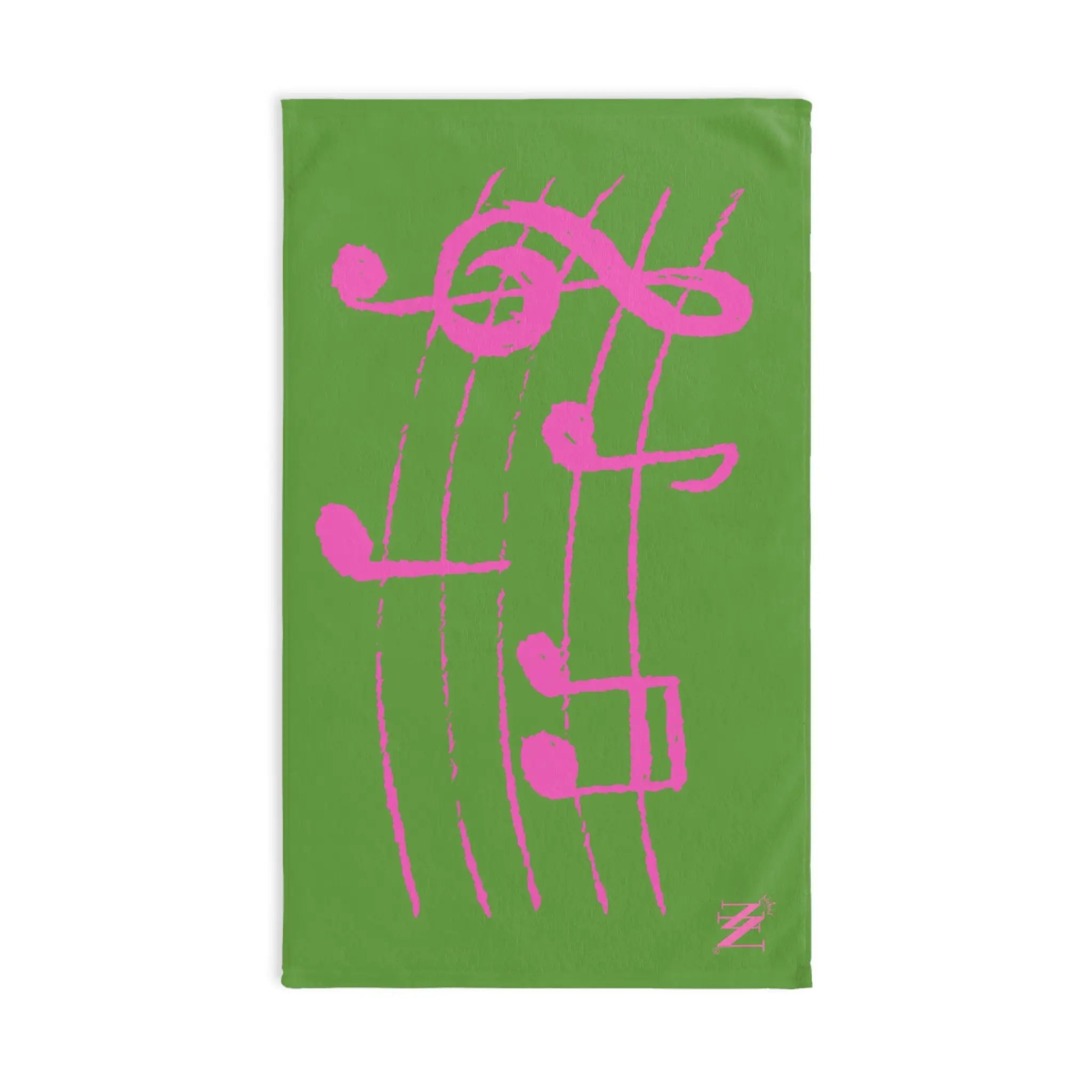 Pink Love Notes Lime Green | Mix & Match Original Fun-Flirty Lovers’ Towels