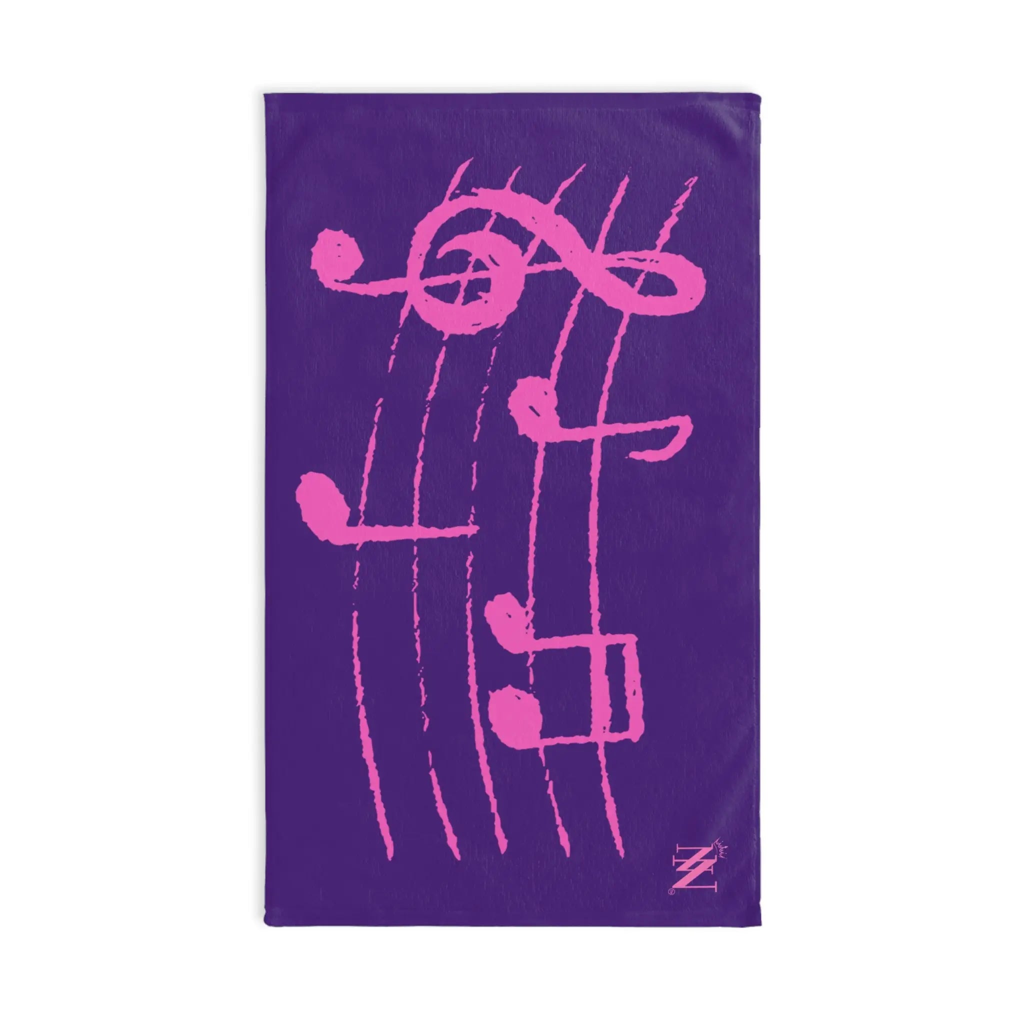 Pink Love Notes Purple | Mix & Match Original Fun-Flirty Lovers’ Towels