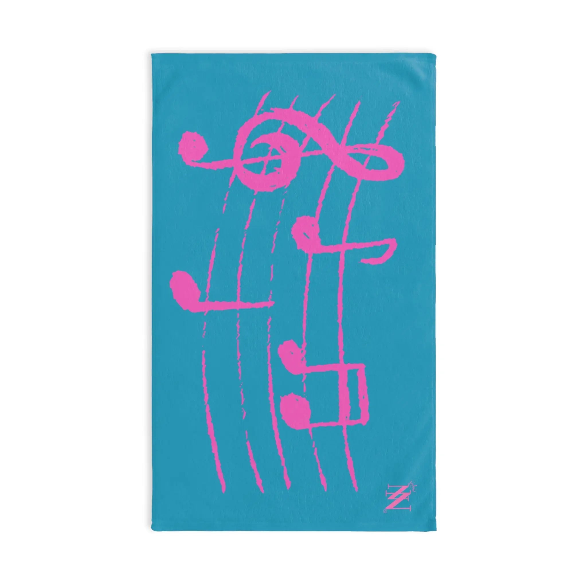 Pink Love Notes Turquoise | Mix & Match Original Fun-Flirty Lovers’ Towels