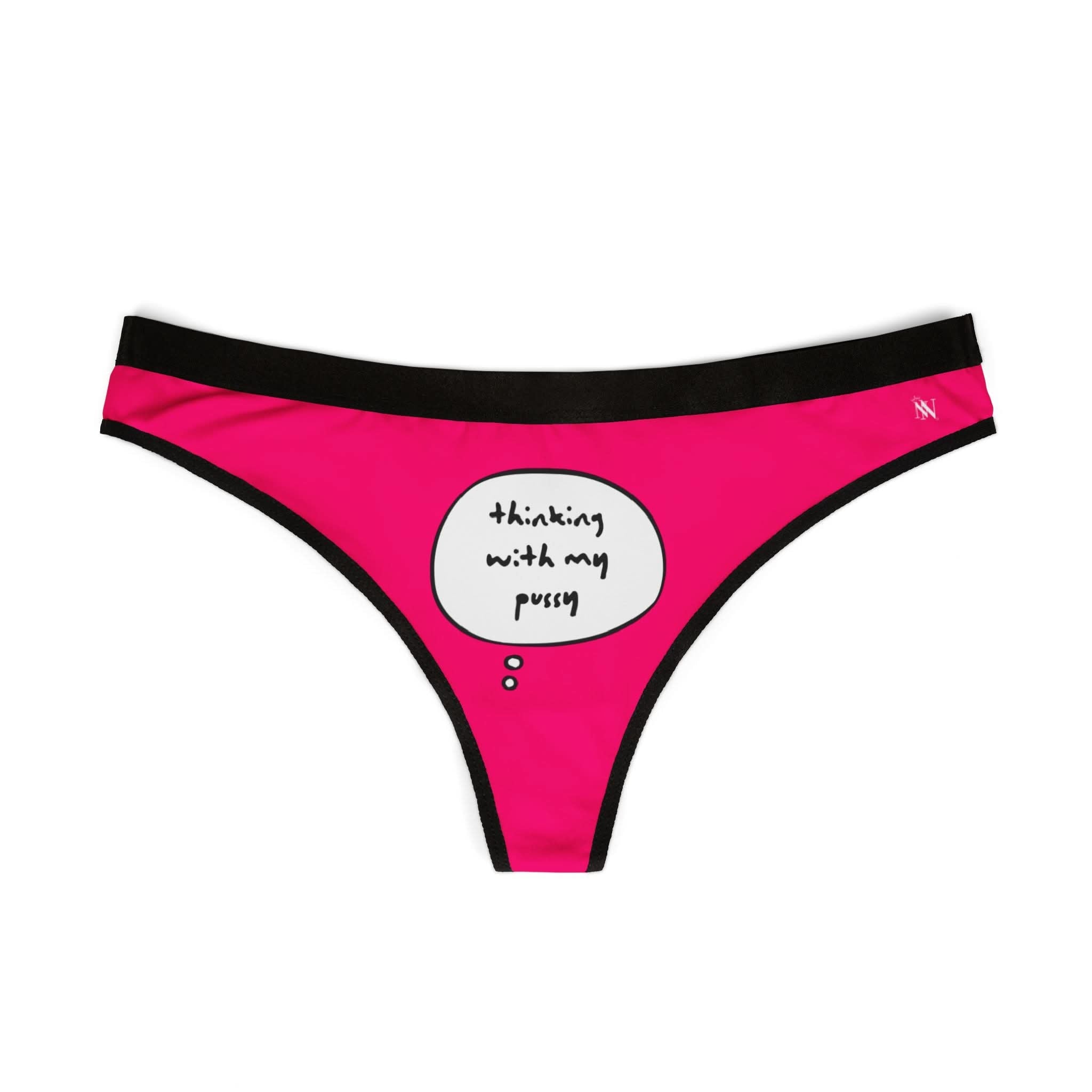 Pink Thinking With My Pussy Mix Match Women’s Thong Sex Panties | Playful Gifts