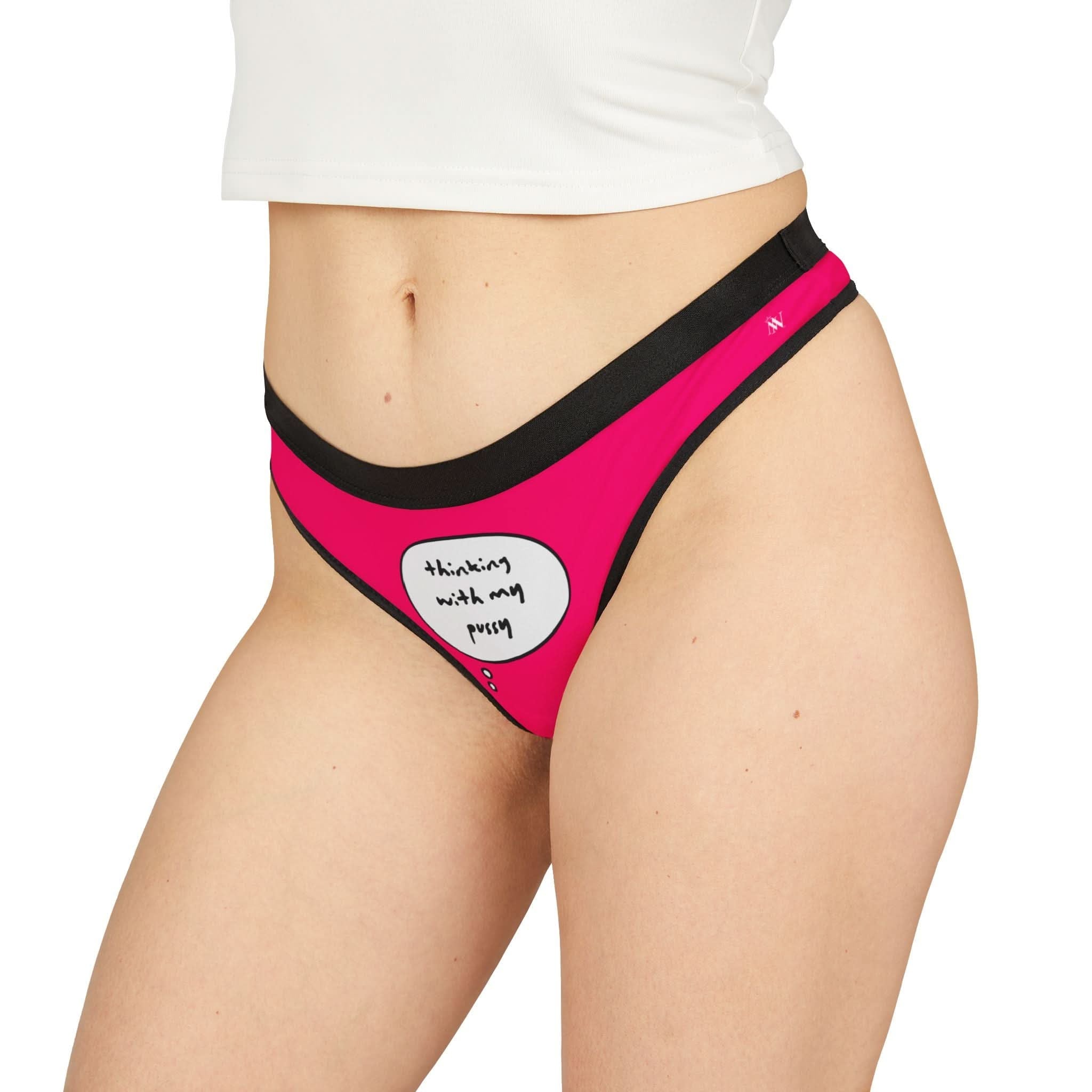 Pink Thinking With My Pussy Mix Match Women’s Thong Sex Panties | Playful Gifts