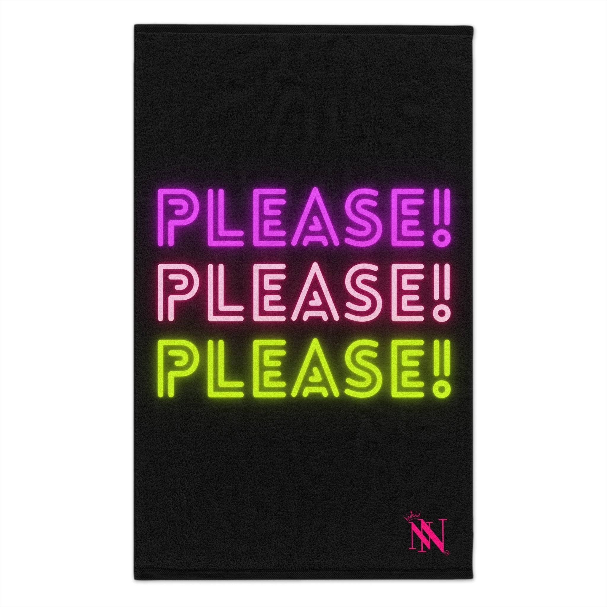 Please! Please! Black Mix & Match Soft Sex Towels | Flirty Lovers’ Gifts