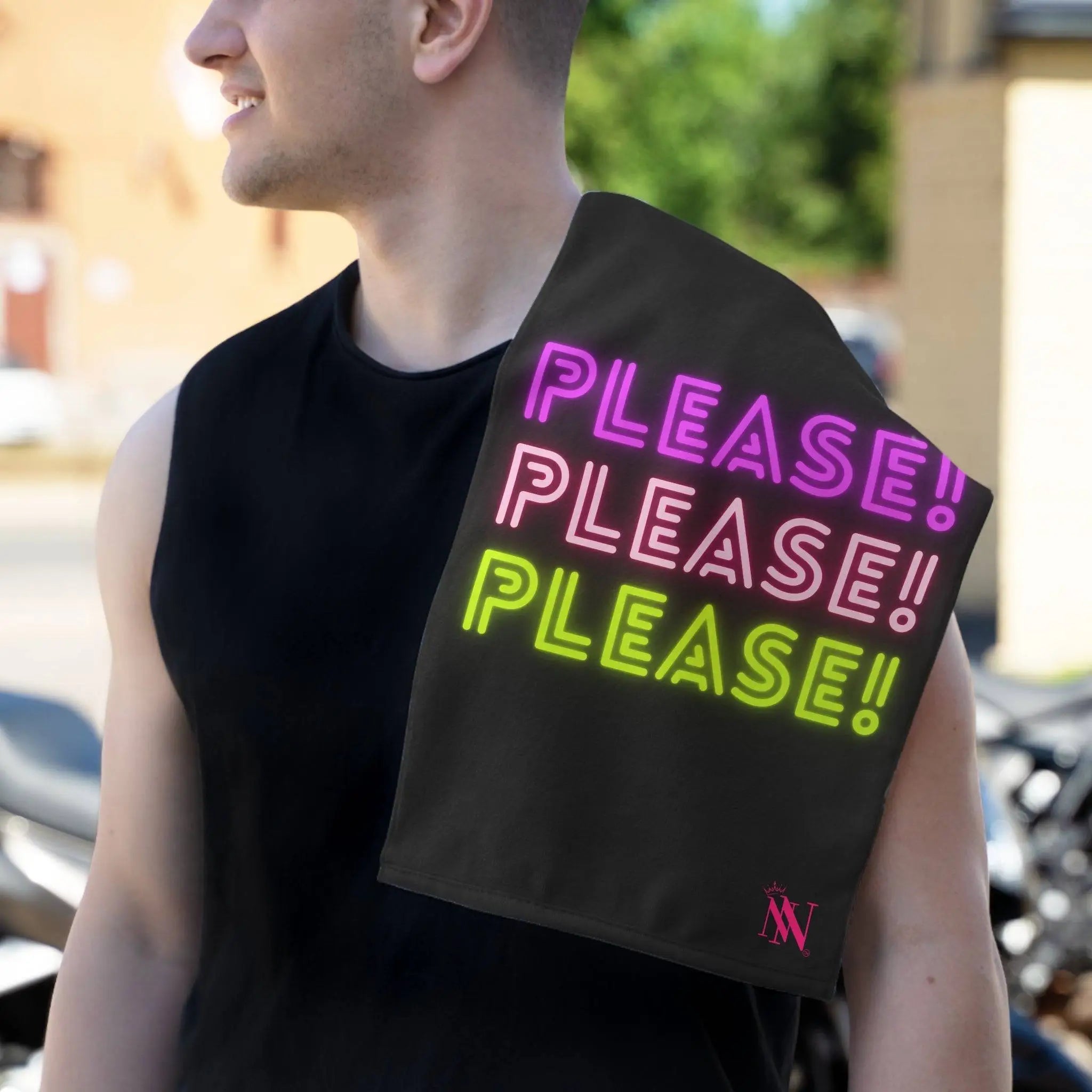Please! Please! Black Mix & Match Soft Sex Towels | Flirty Lovers’ Gifts