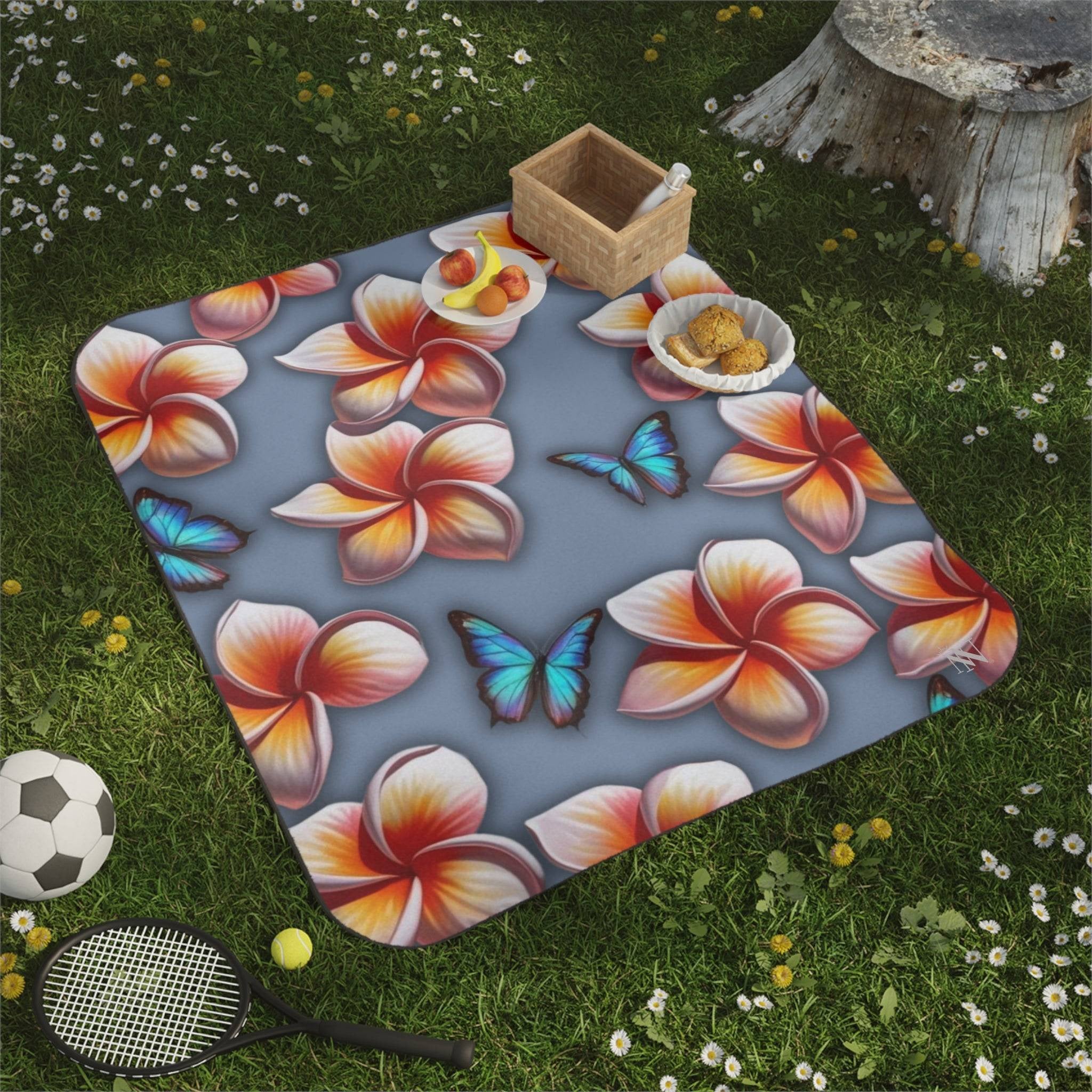 Pleasure in Plumeria | Mix Match Fun-Flirty Lovers’ Water-Resistant Blankets