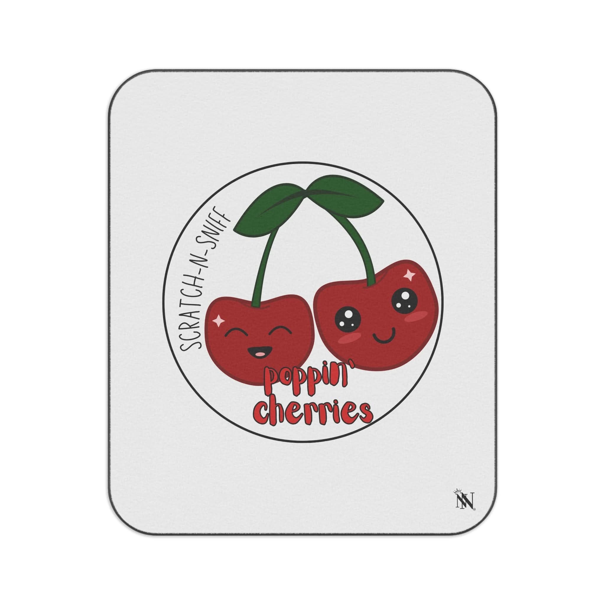 Poppin’ Cherries Scratch N Sniff | Mix Match Fun-Flirty Lovers’ Water-Resistant Blankets