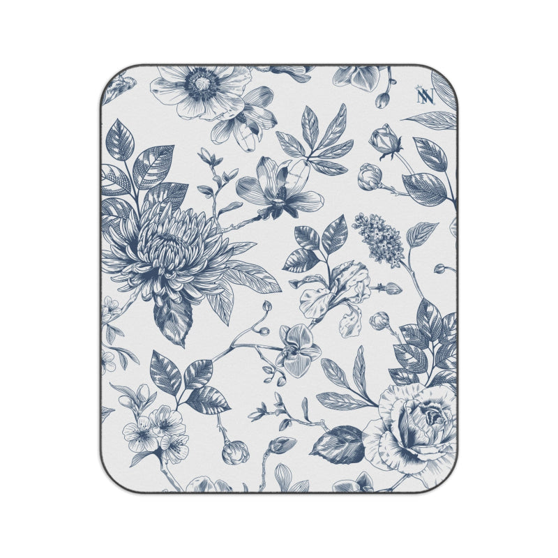 Pretty Blue Floral | Mix Match Fun-Flirty Lovers’ Water-Resistant Blankets