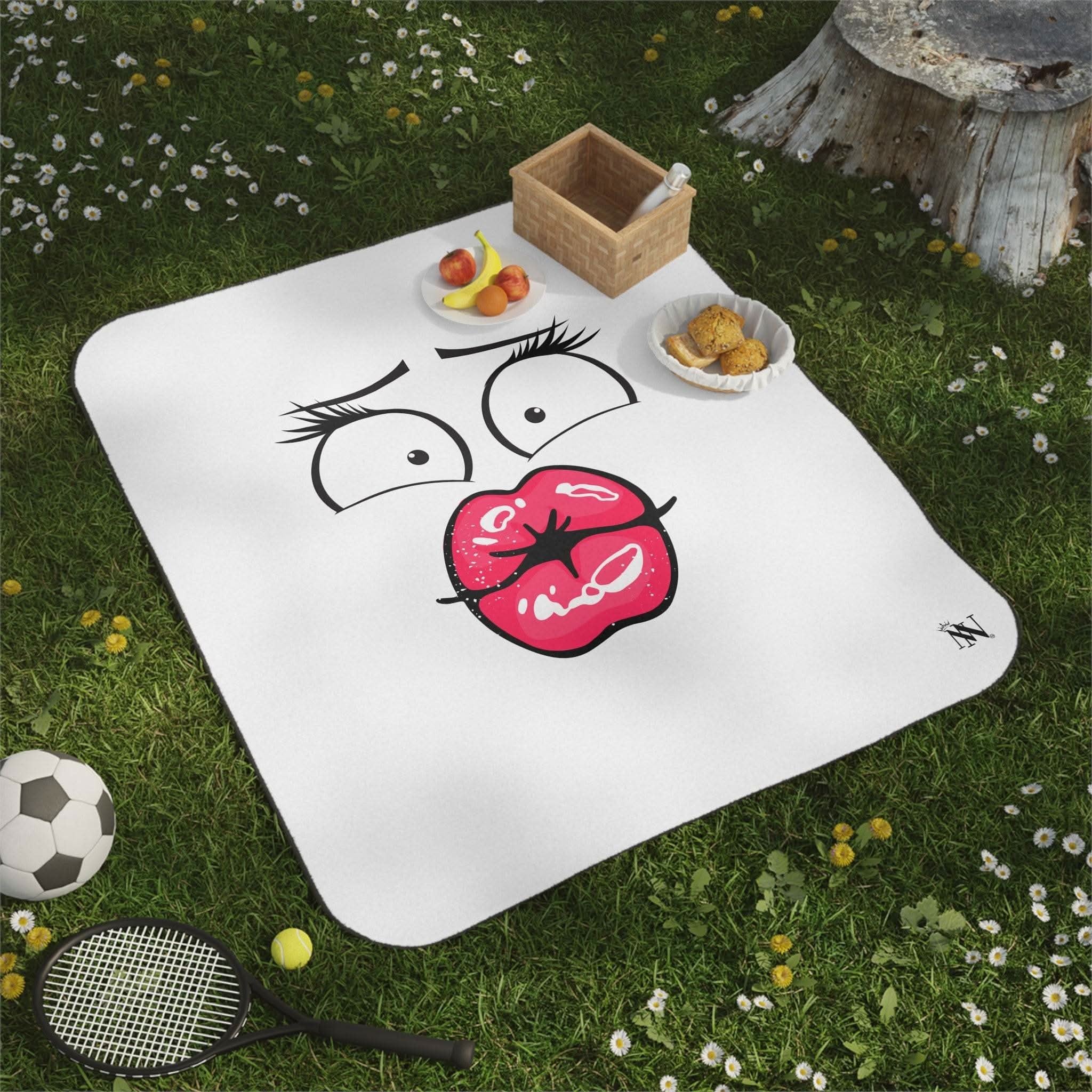 Pucker Up! | Mix Match Fun-Flirty Lovers’ Water-Resistant Blankets