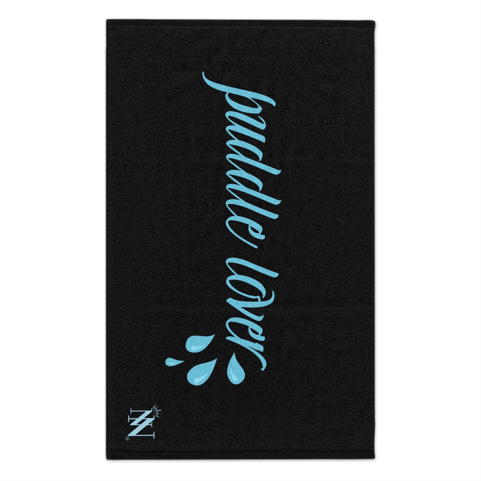 Puddle Lover Black Mix Match Soft Sex Towels | Flirty Lovers’ Gifts