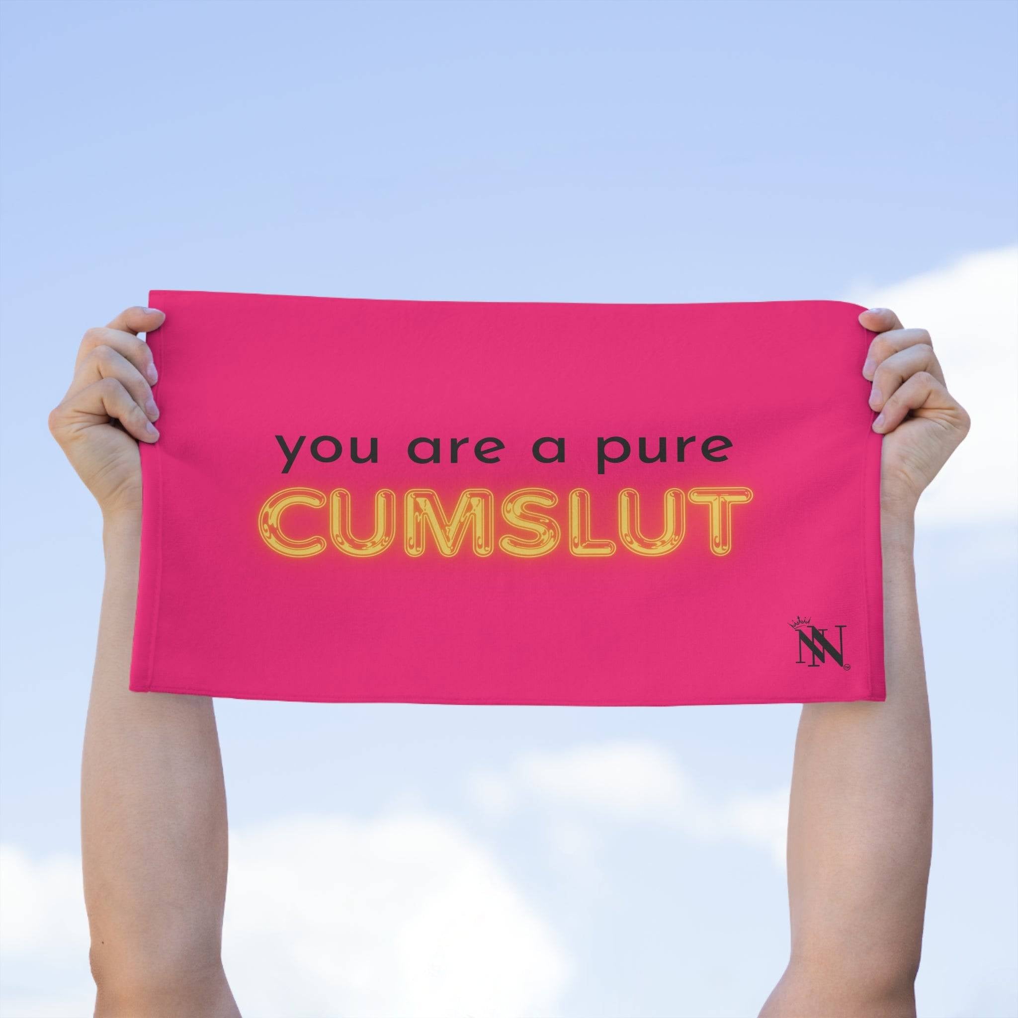 Pure Cum Slut Pink Mix & Match Soft Sex Towels | Flirty Lovers’ Gifts