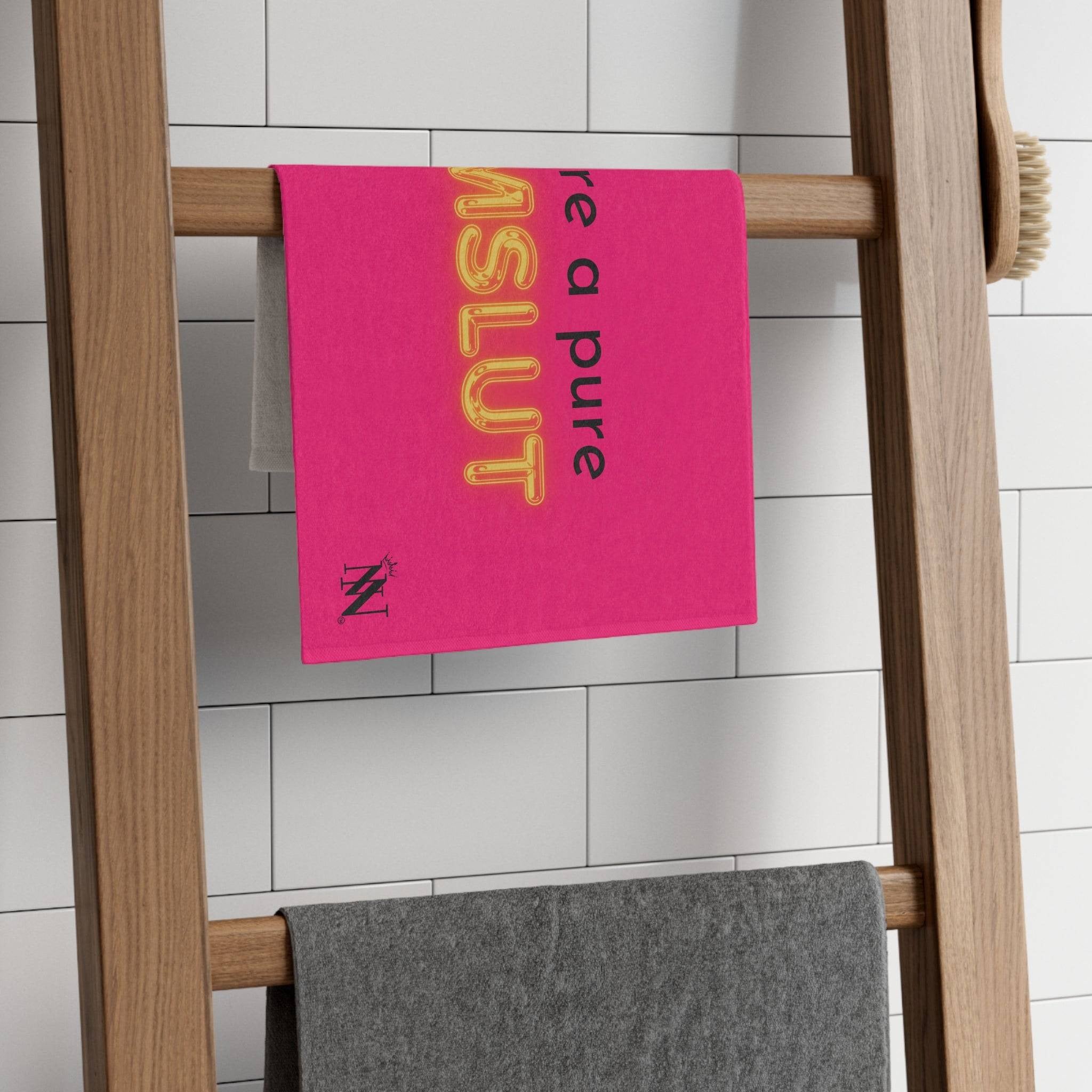 Pure Cum Slut Pink Mix & Match Soft Sex Towels | Flirty Lovers’ Gifts