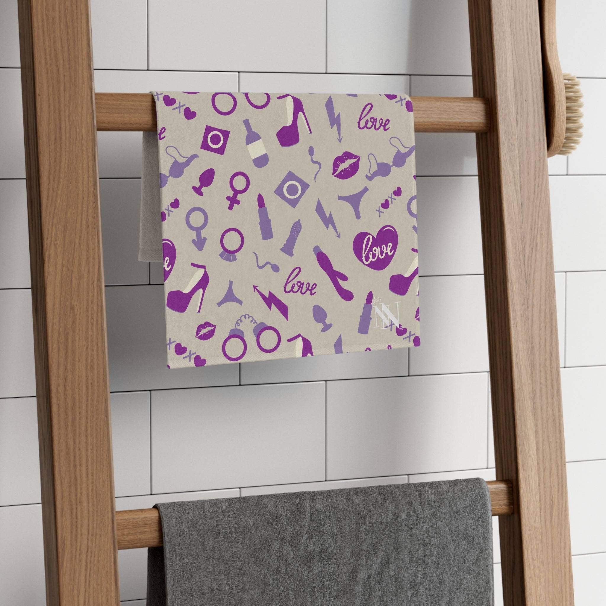 Purple Sex Toys | Mix & Match Soft Fun-Flirty Lovers’ Towels