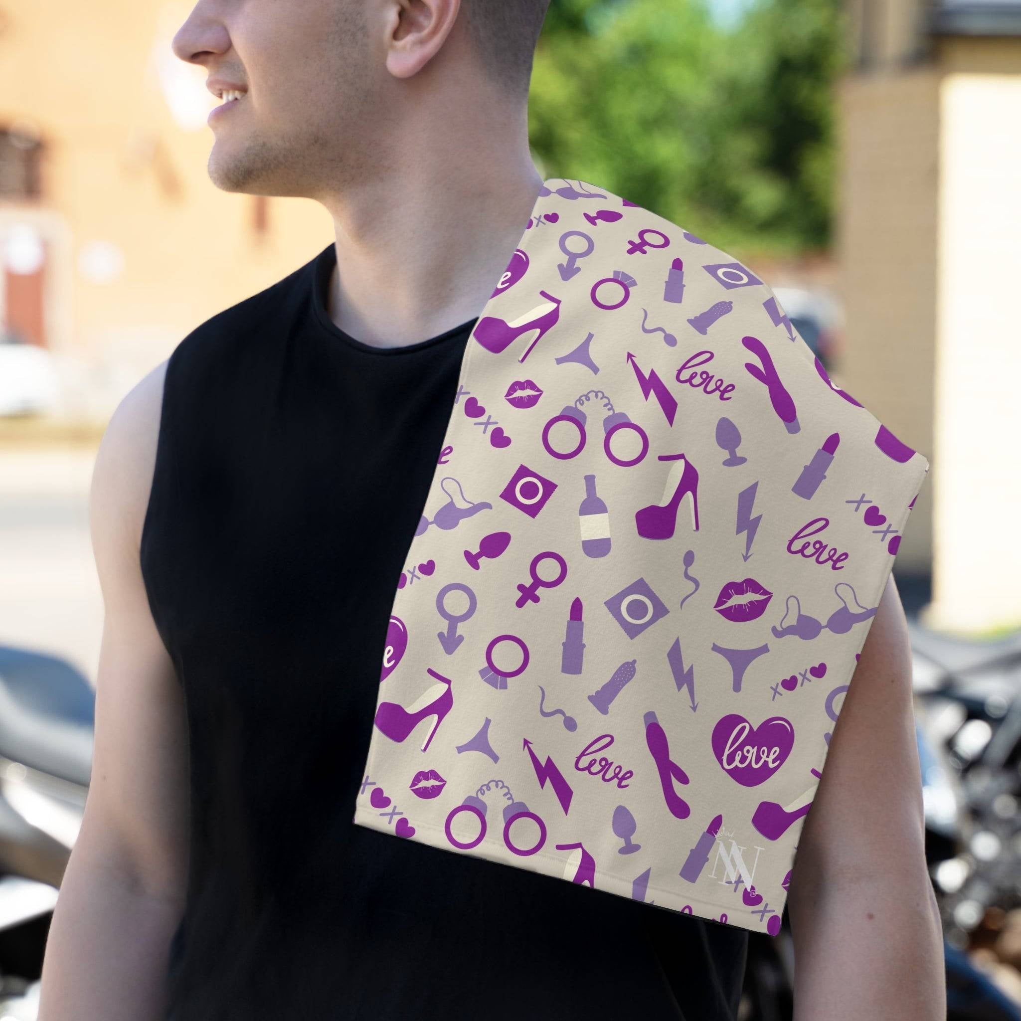Purple Sex Toys | Mix & Match Soft Fun-Flirty Lovers’ Towels