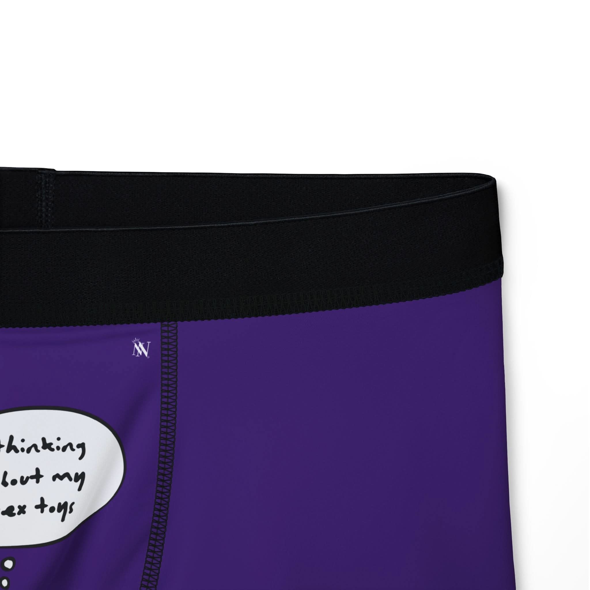 Purple Thinking About My Sex Toys | Mix & Match Fun-Flirty Lovers’ Boxer Briefs