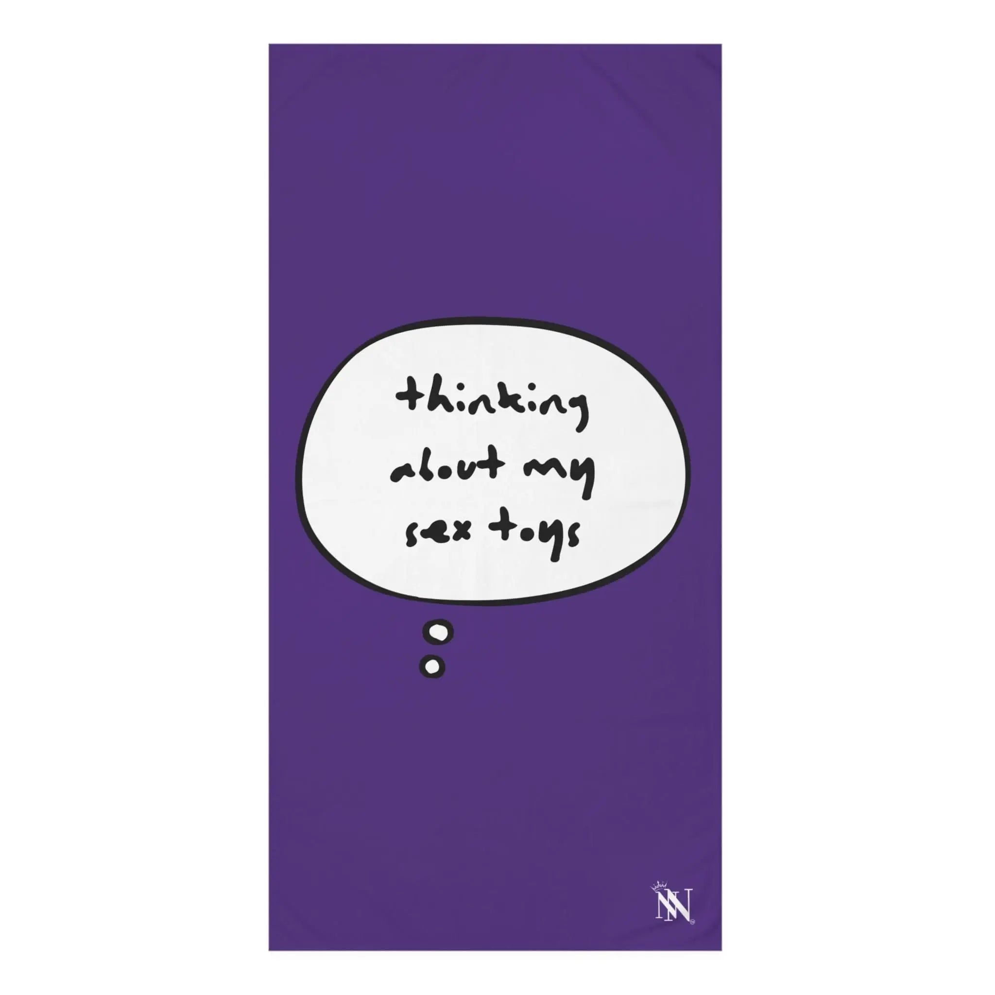 Purple Thinking About My Sex Toys | Mix & Match Naughty XL Fun-Flirty Lovers’ Towels