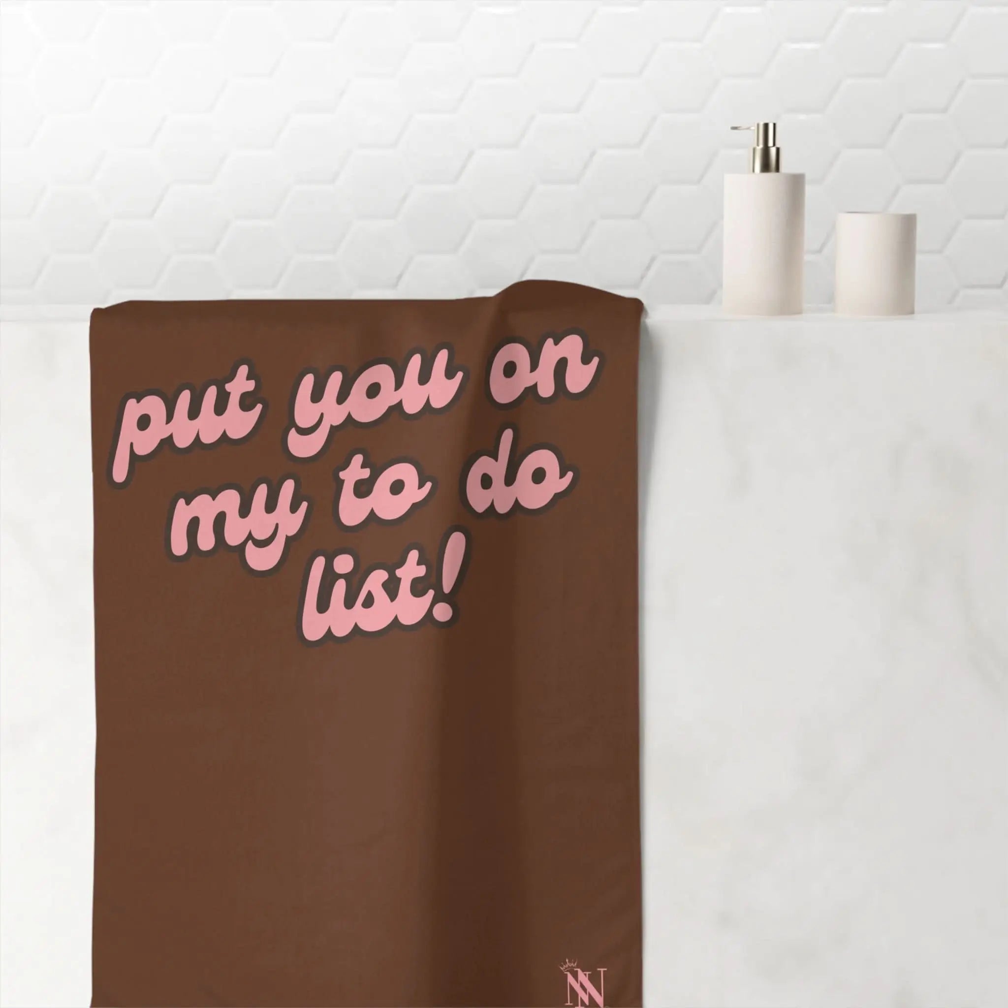 Put You on My to Do List! | Mix & Match Naughty XL Fun-Flirty Lovers’ Towels
