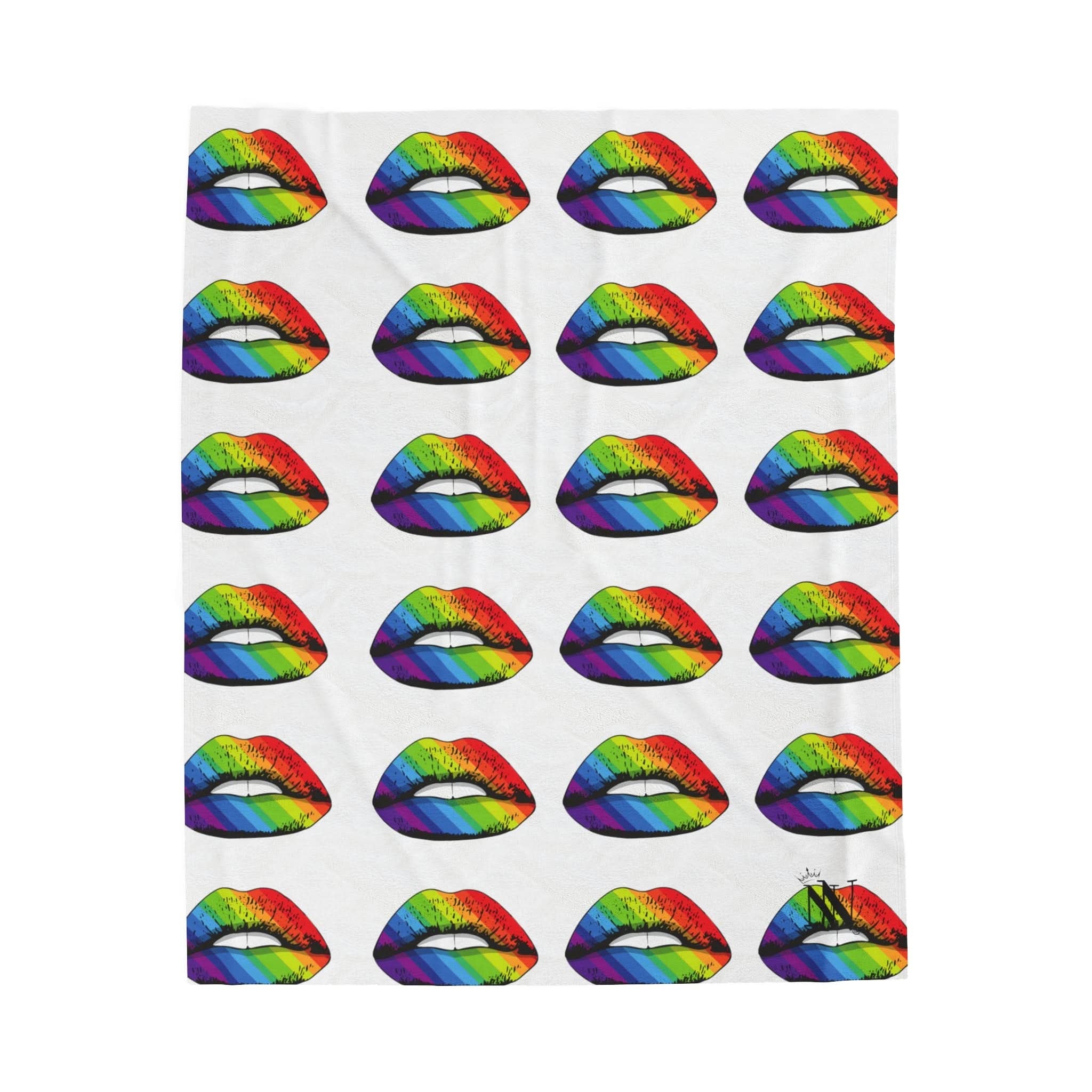 Rainbow Kiss Lips | Mix & Match Fun-Flirty Lovers’ Blankets