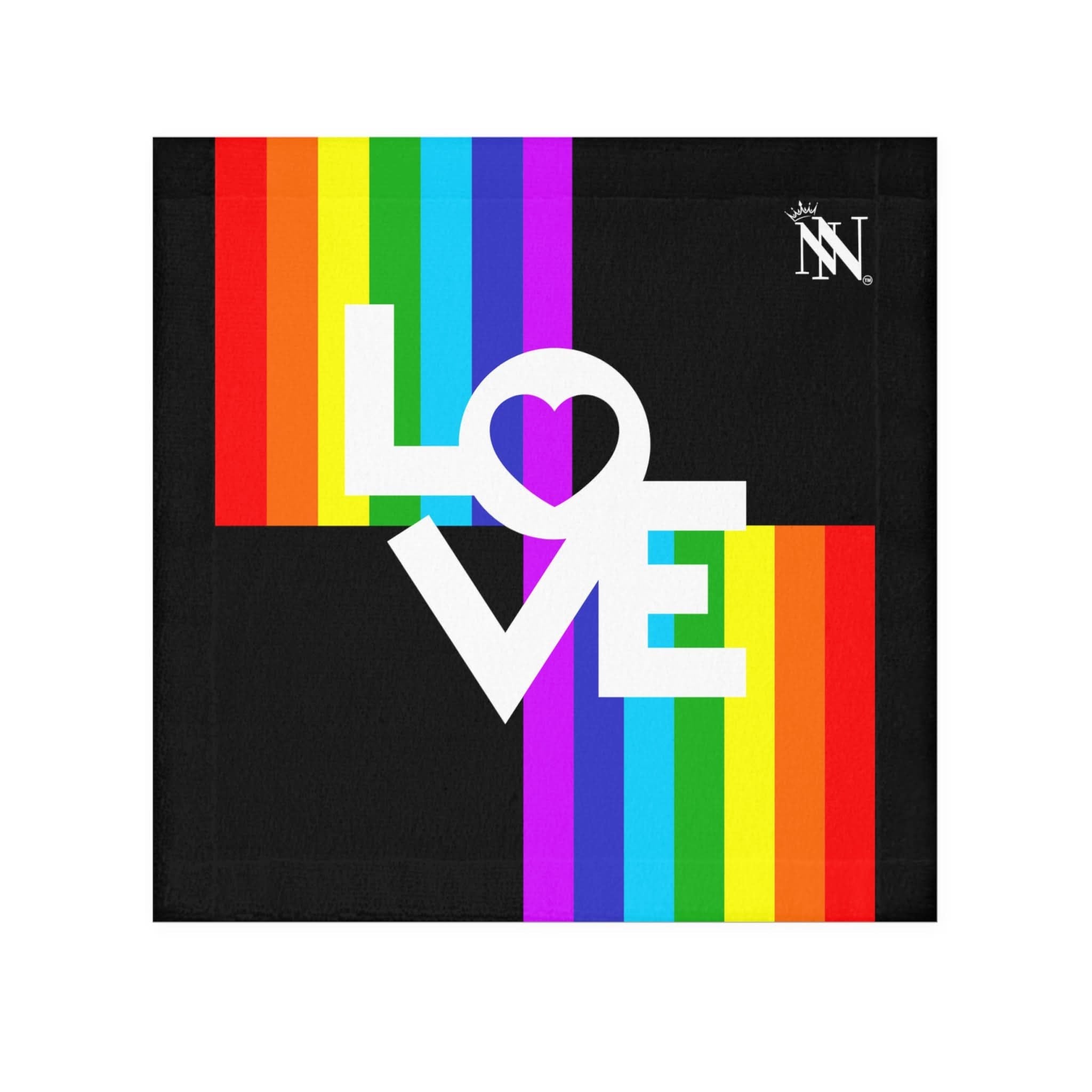 Rainbow Love Black | Mix & Match Lils’ Fun-Flirty Lovers’ Towels