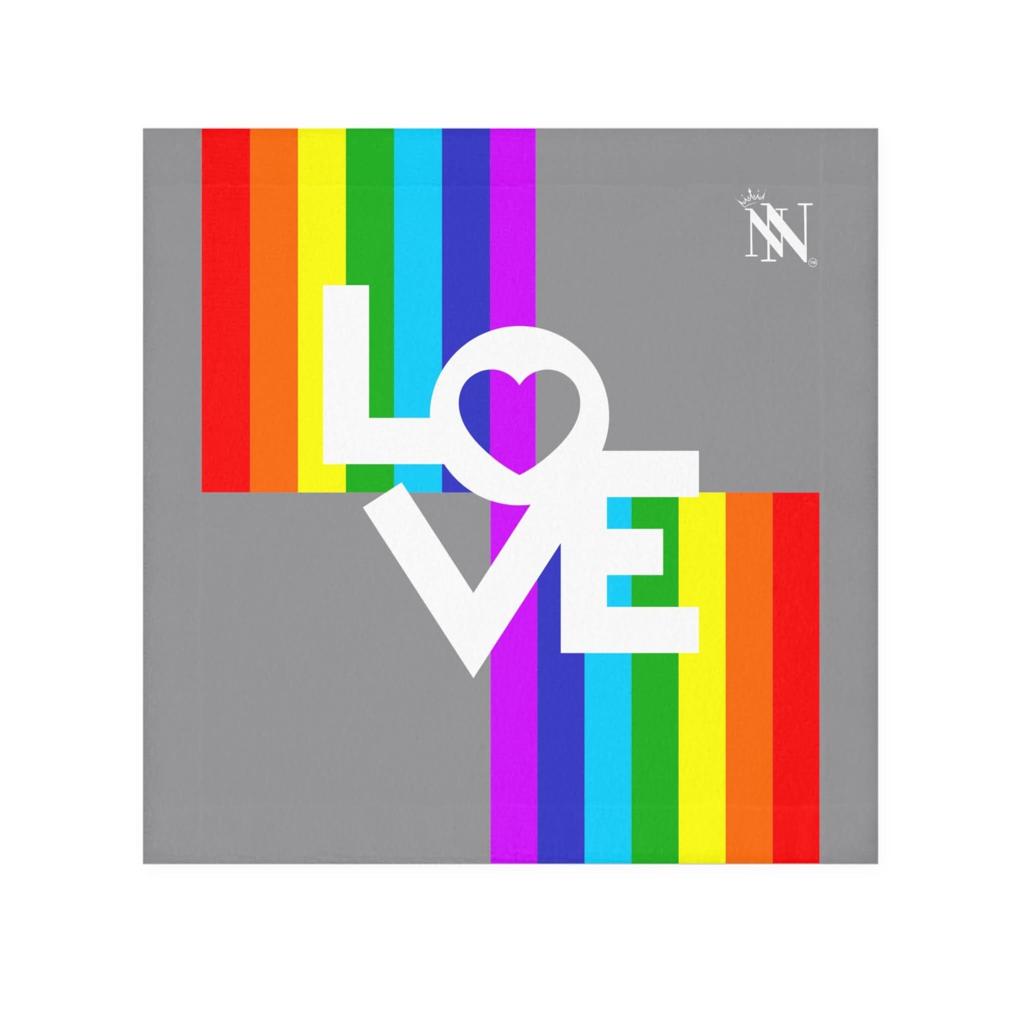 Rainbow Love Grey | Mix & Match Lils’ Fun-Flirty Lovers’ Towels
