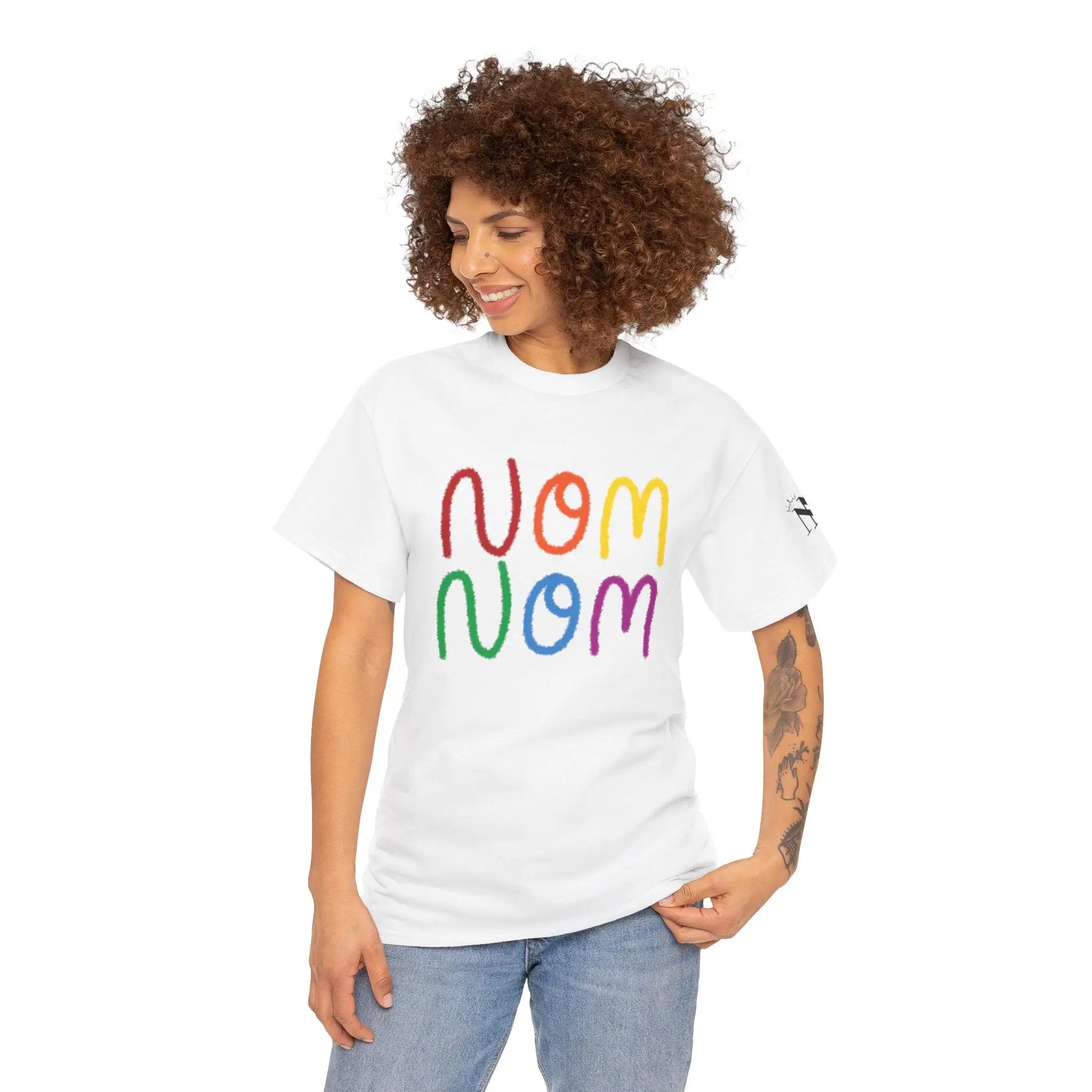 Rainbow Nom Nom | Mix & Match 100% Cotton Unisex Fun-Flirty Lovers’ Tees