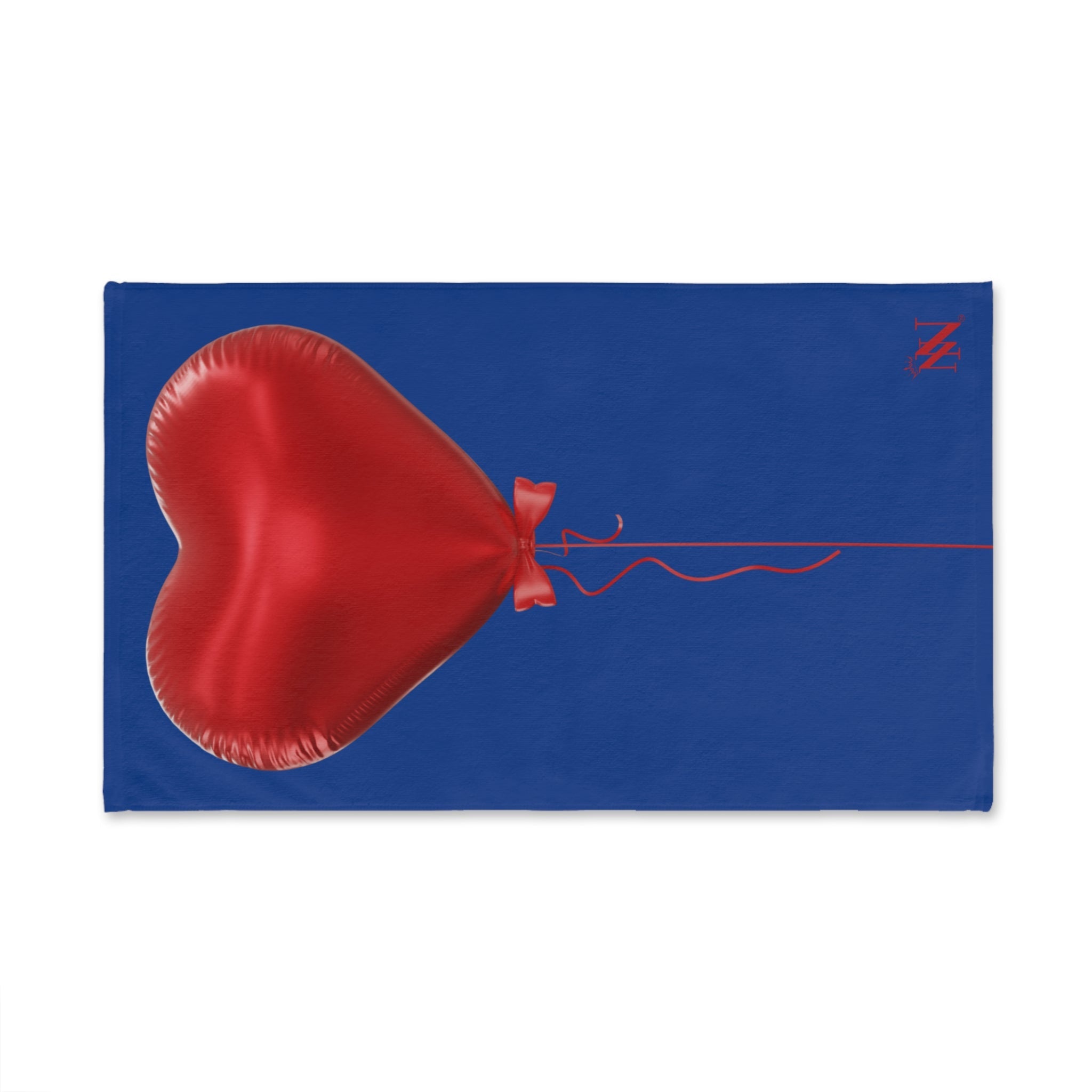 Red Heart Balloon Bow 3D Print Blue | Mix & Match Original Fun-Flirty Lovers’ Towels