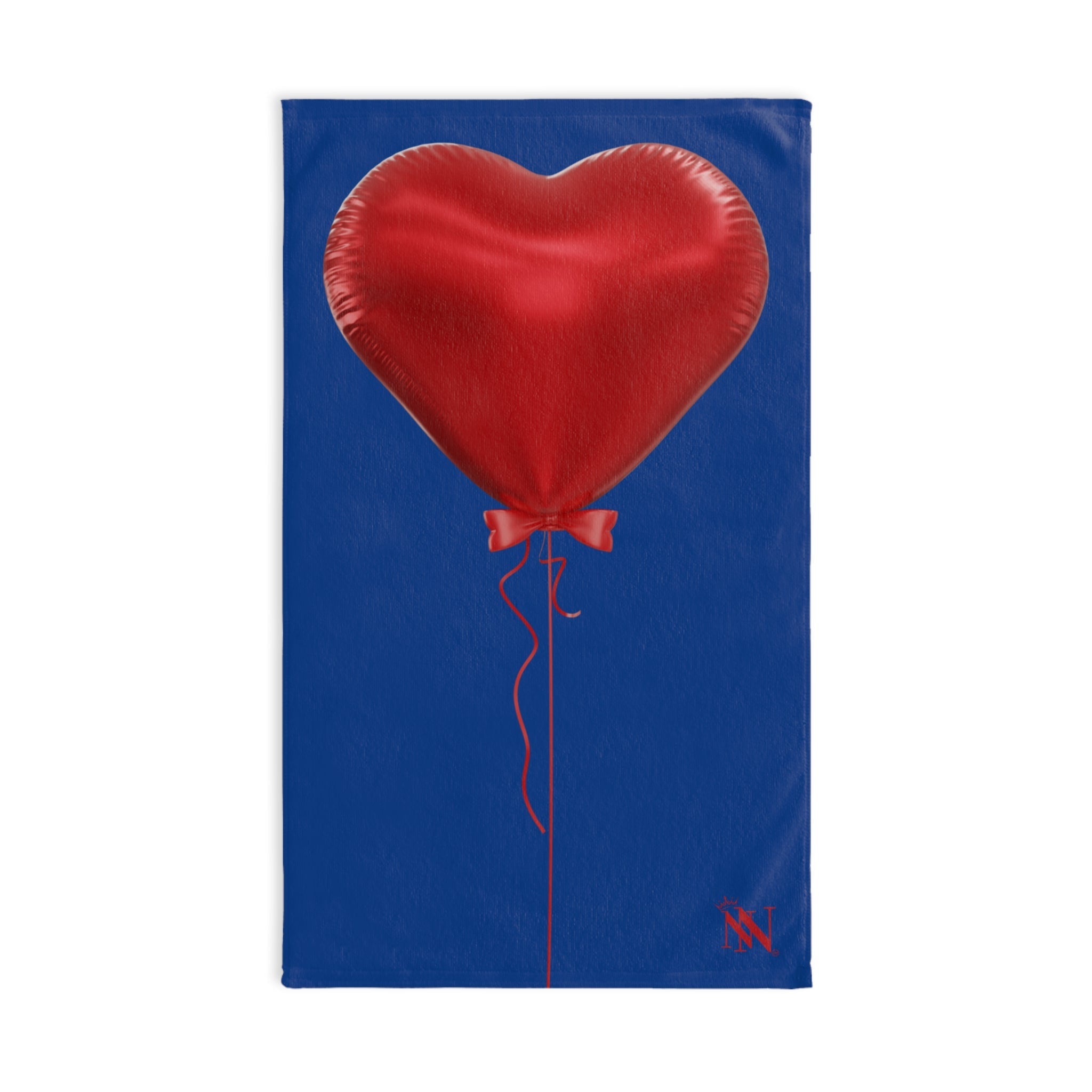 Red Heart Balloon Bow 3D Print Blue | Mix & Match Original Fun-Flirty Lovers’ Towels