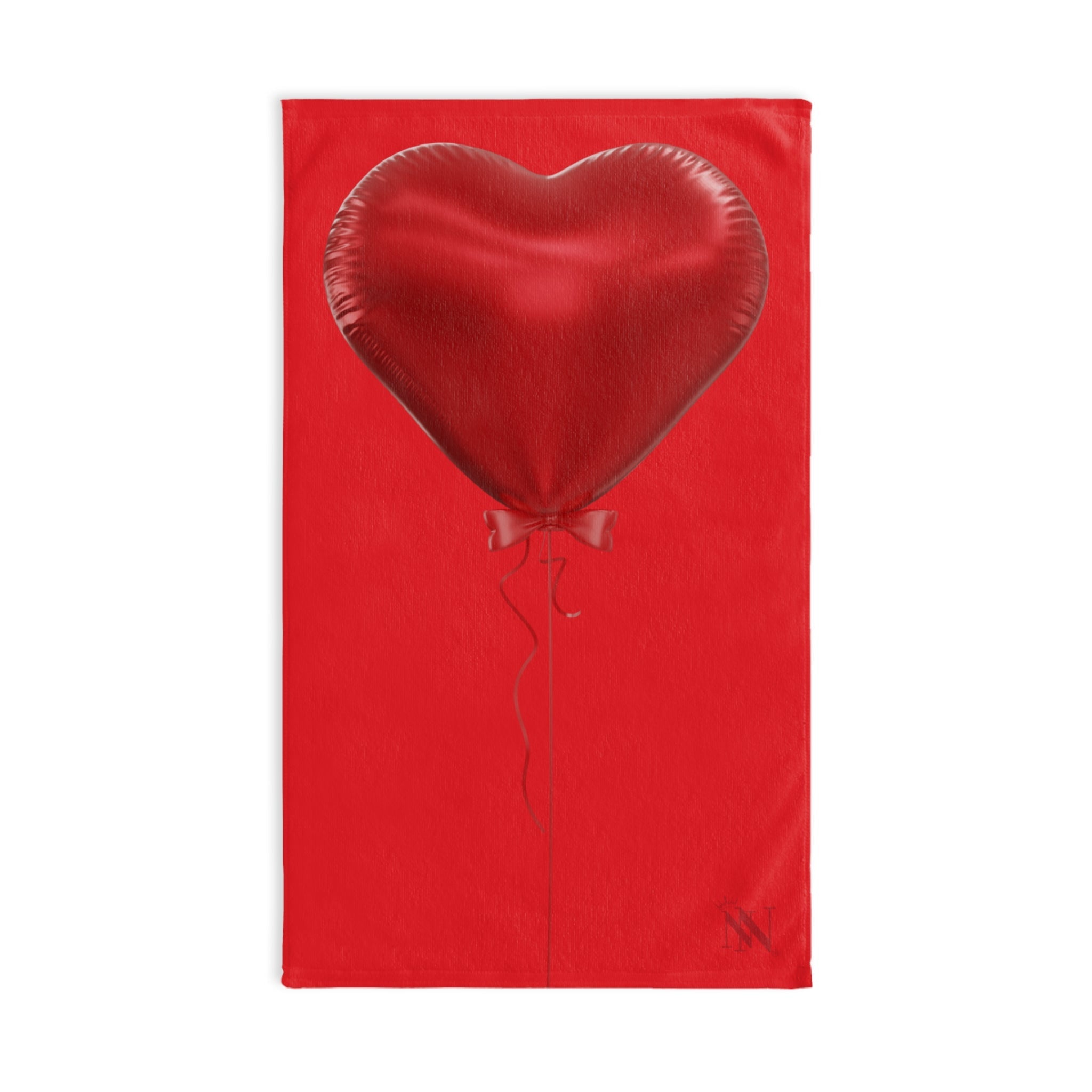 Red Heart Balloon Bow 3D Print Bright Red | Mix & Match Original Fun-Flirty Lovers’ Towels