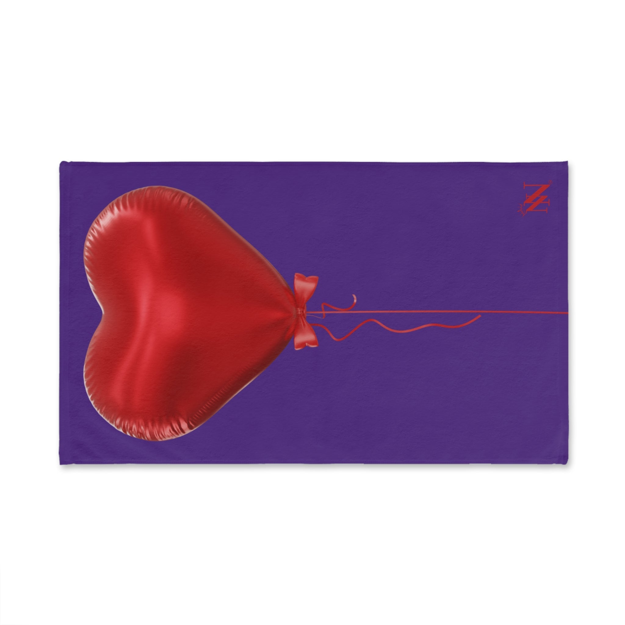 Red Heart Balloon Bow 3D Print Purple | Mix & Match Original Fun-Flirty Lovers’ Towels
