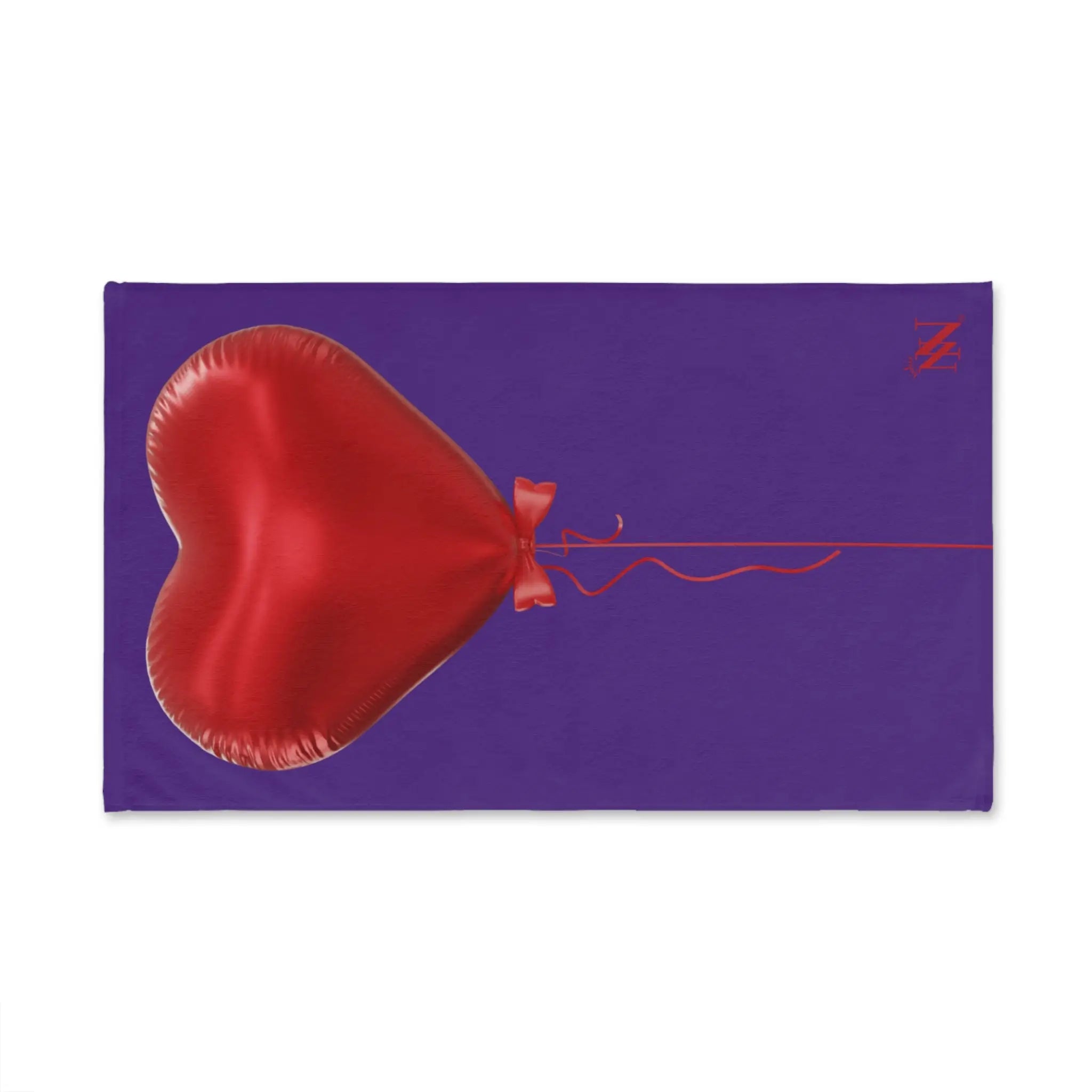 Red Heart Balloon Bow 3D Print Purple | Mix & Match Original Fun-Flirty Lovers’ Towels