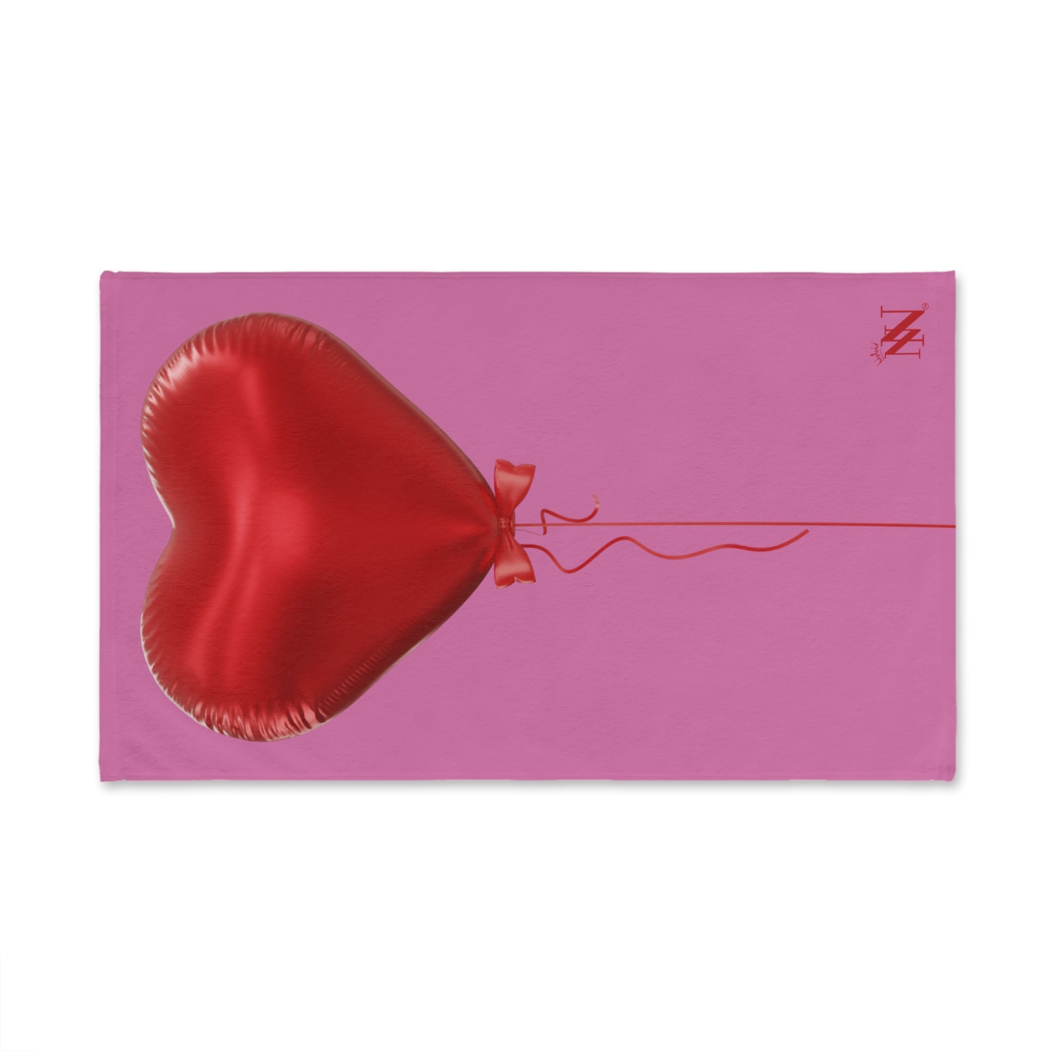 Red Heart Balloon Bow 3D Print Soft Pink | Mix & Match Original Fun-Flirty Lovers’ Towels
