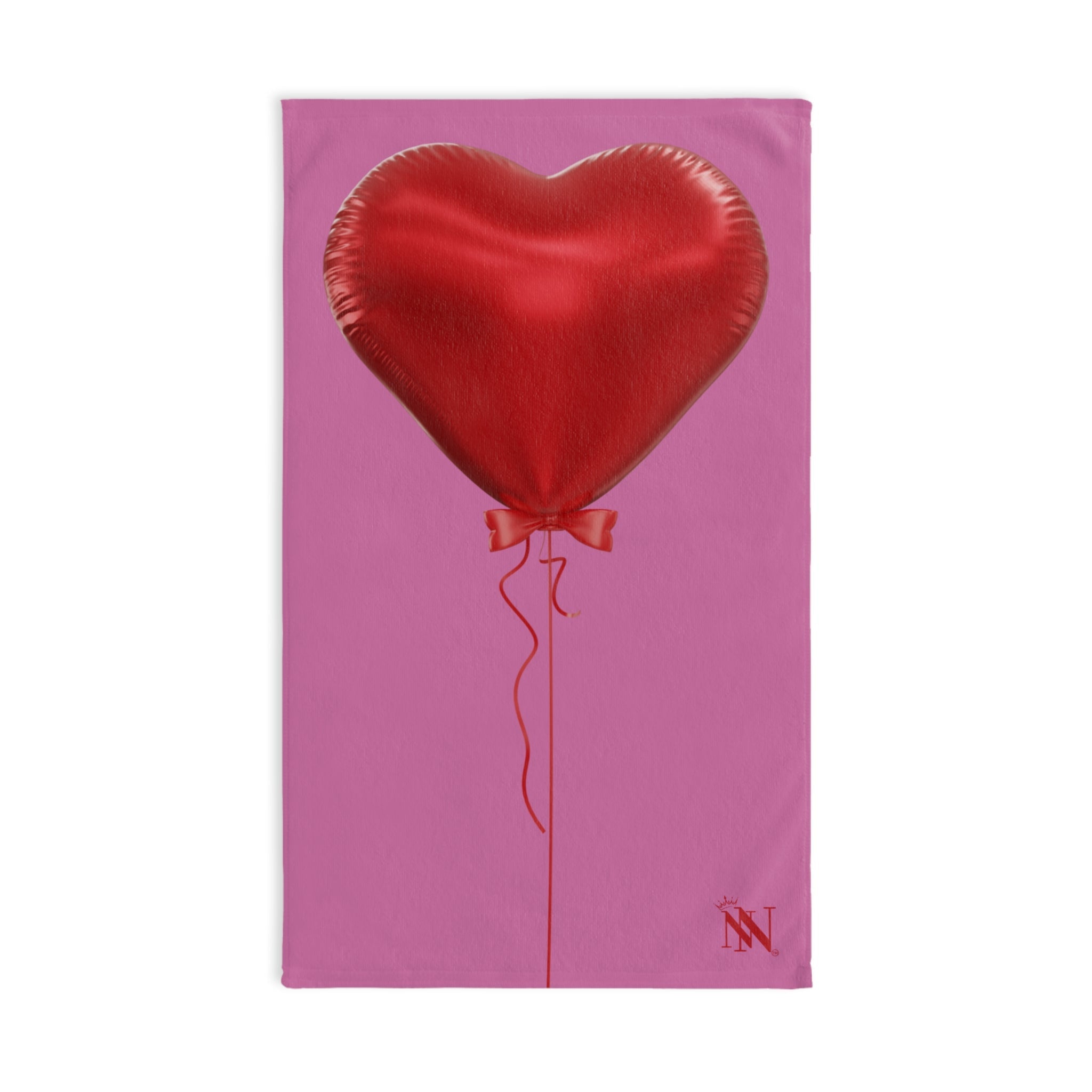 Red Heart Balloon Bow 3D Print Soft Pink | Mix & Match Original Fun-Flirty Lovers’ Towels