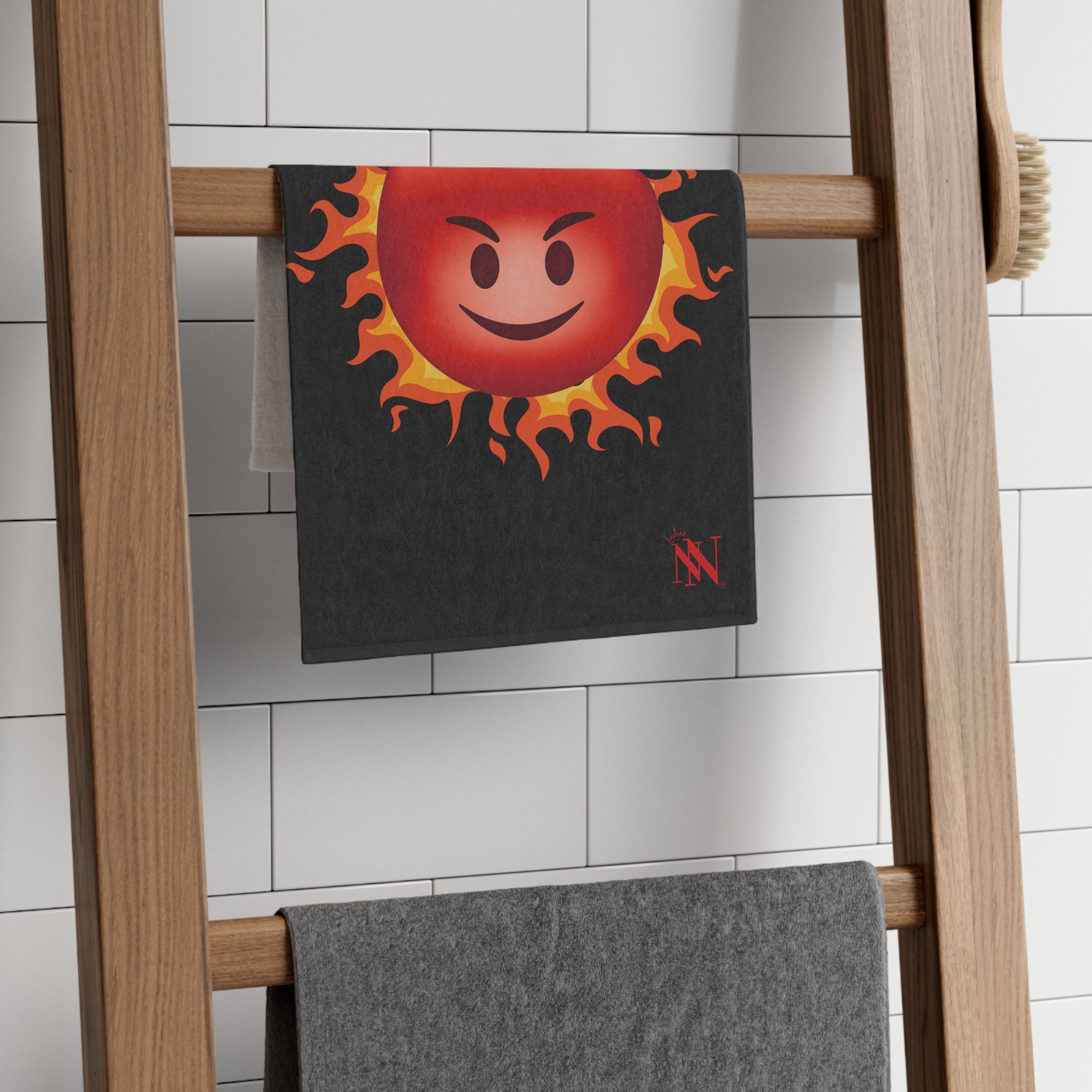 Red Hot Naughty Devil Emoji | Mix & Match Soft Fun-Flirty Lovers’ Towels