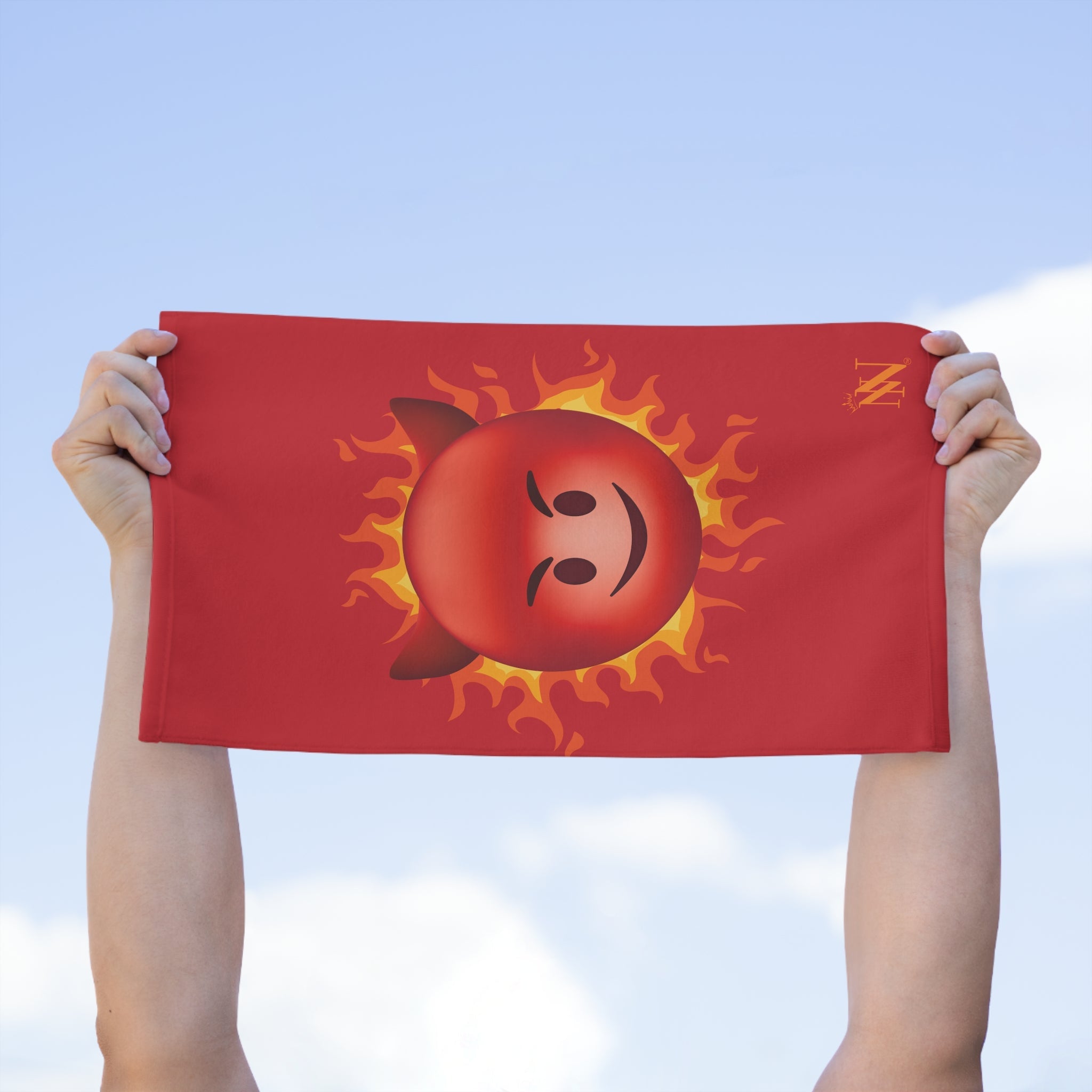 Red Hot Naughty Devil Emoji Red | Mix & Match Soft Fun-Flirty Lovers’ Towels