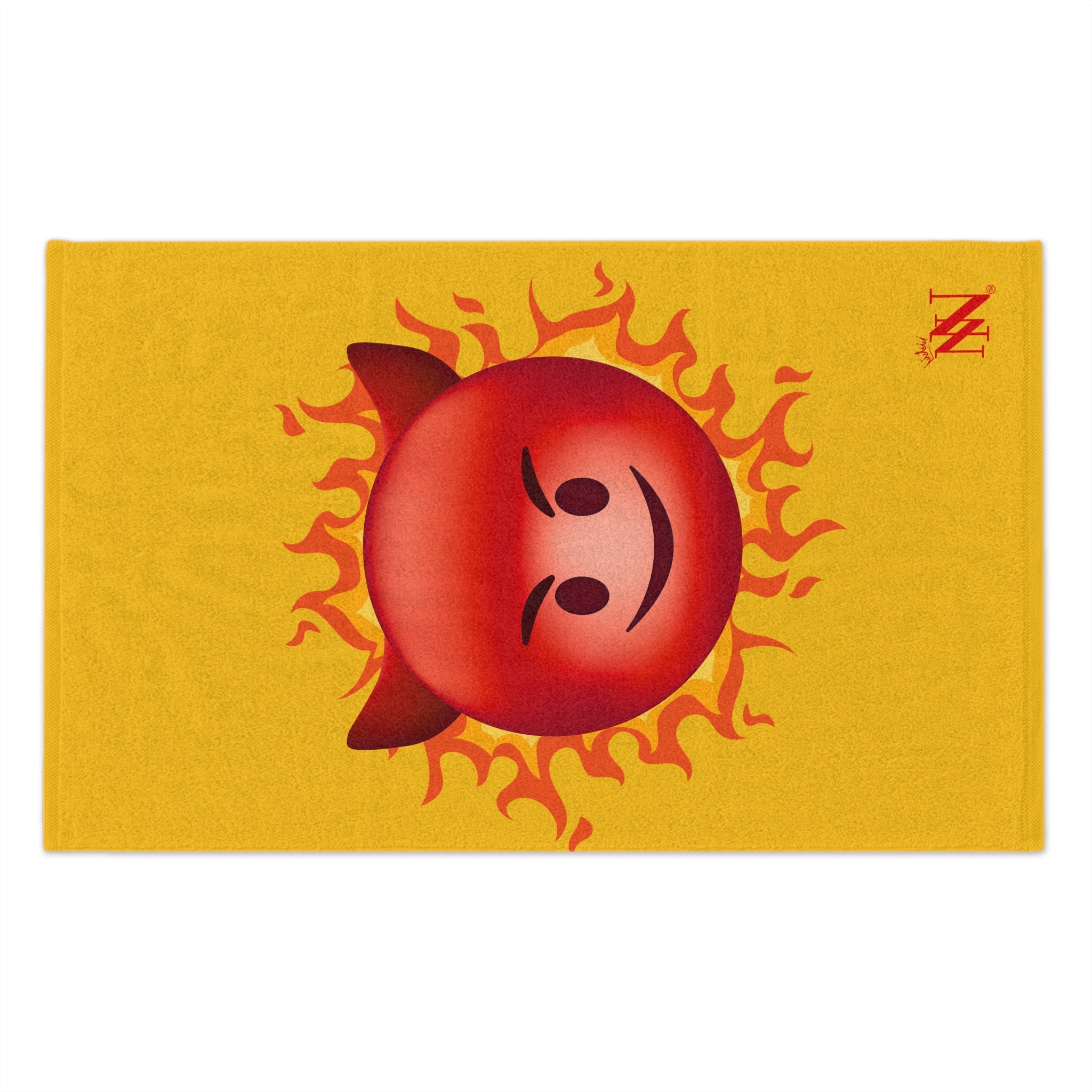 Red Hot Naughty Devil Emoji Yellow | Mix & Match Soft Fun-Flirty Lovers’ Towels