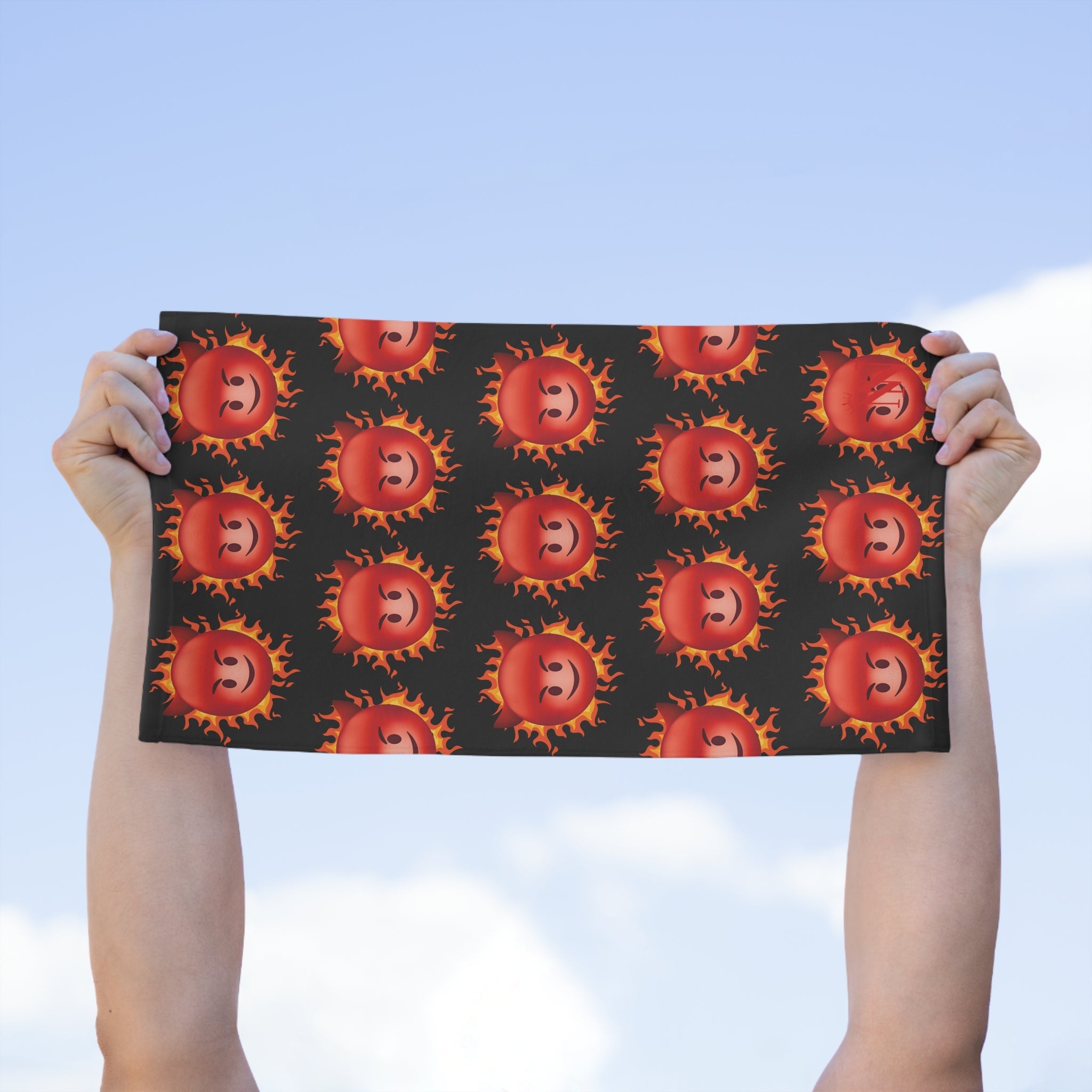Red Hot Naughty Devil Pattern Black | Mix & Match Soft Fun-Flirty Lovers’ Towels