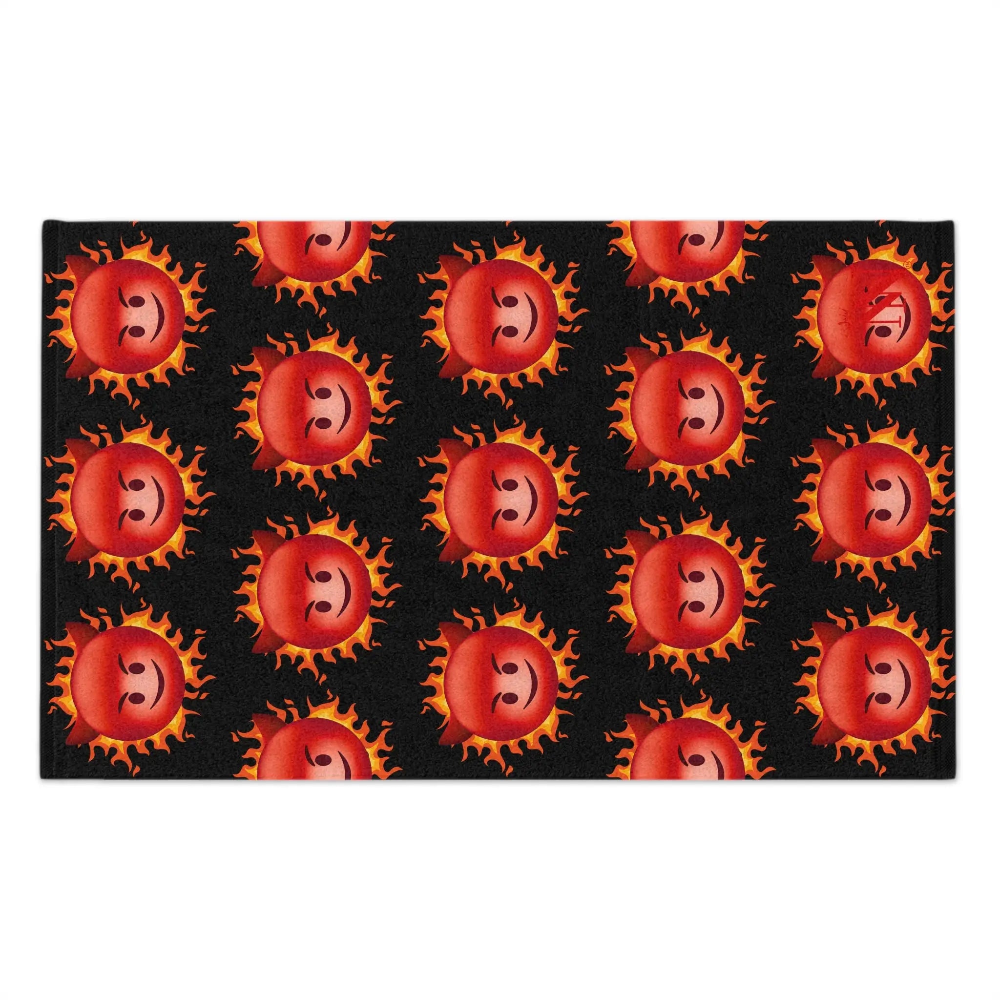 Red Hot Naughty Devil Pattern Black | Mix & Match Soft Fun-Flirty Lovers’ Towels