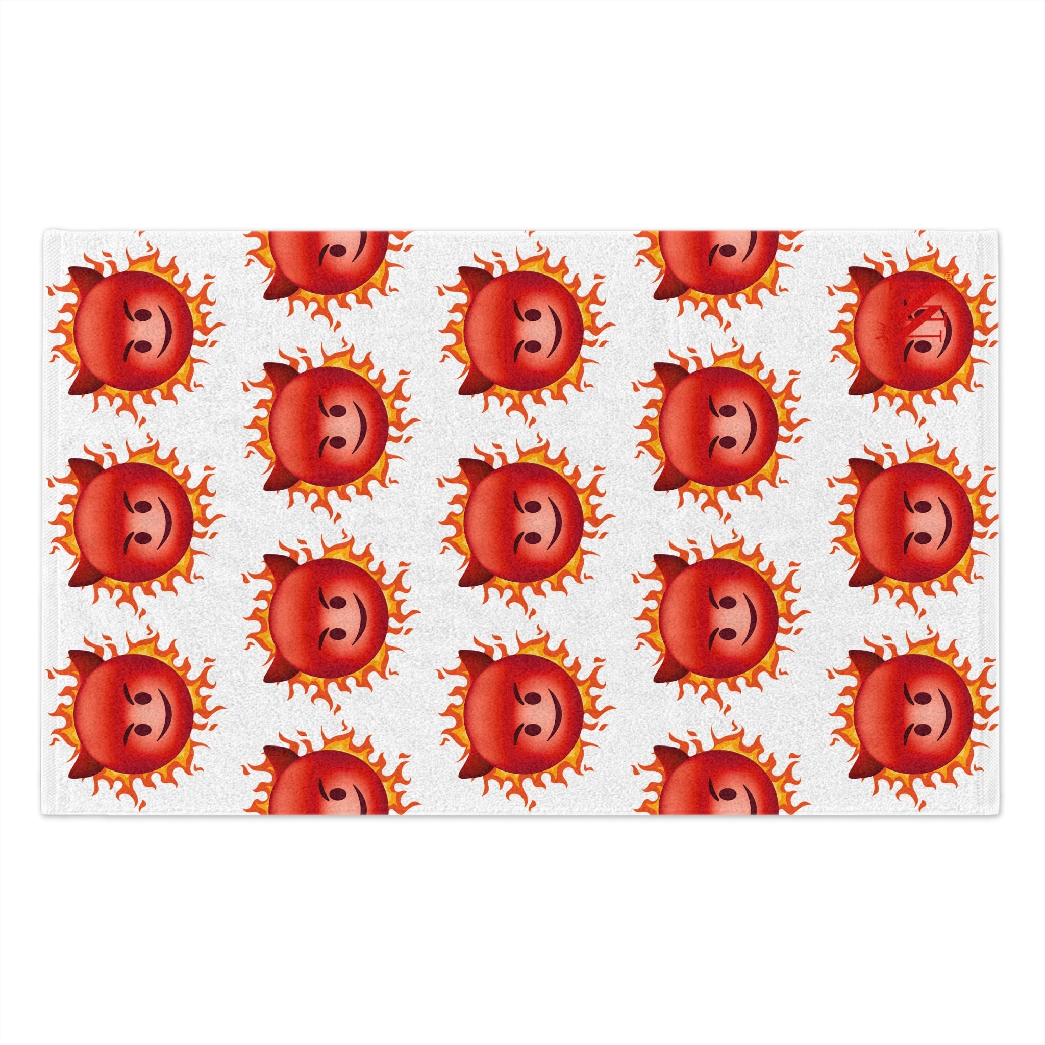 Red Hot Naughty Devil Pattern | Mix & Match Soft Fun-Flirty Lovers’ Towels