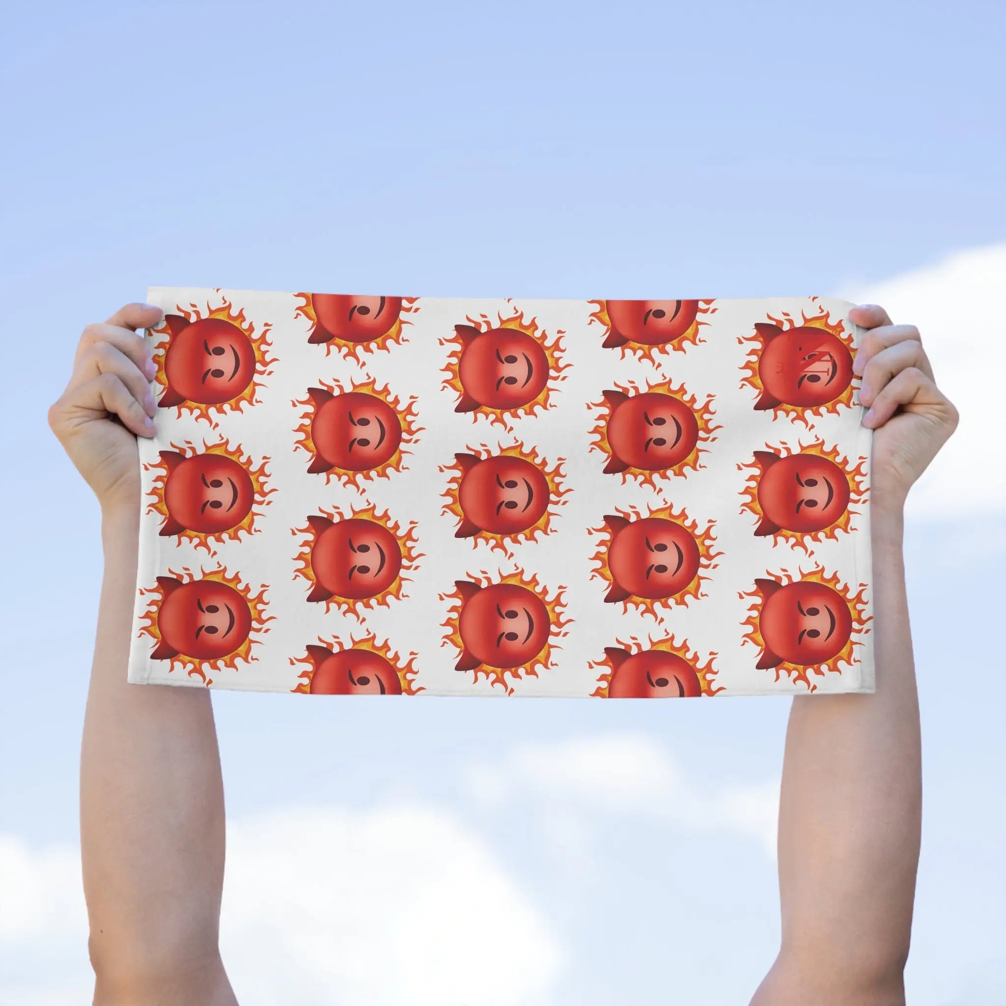 Red Hot Naughty Devil Pattern | Mix & Match Soft Fun-Flirty Lovers’ Towels