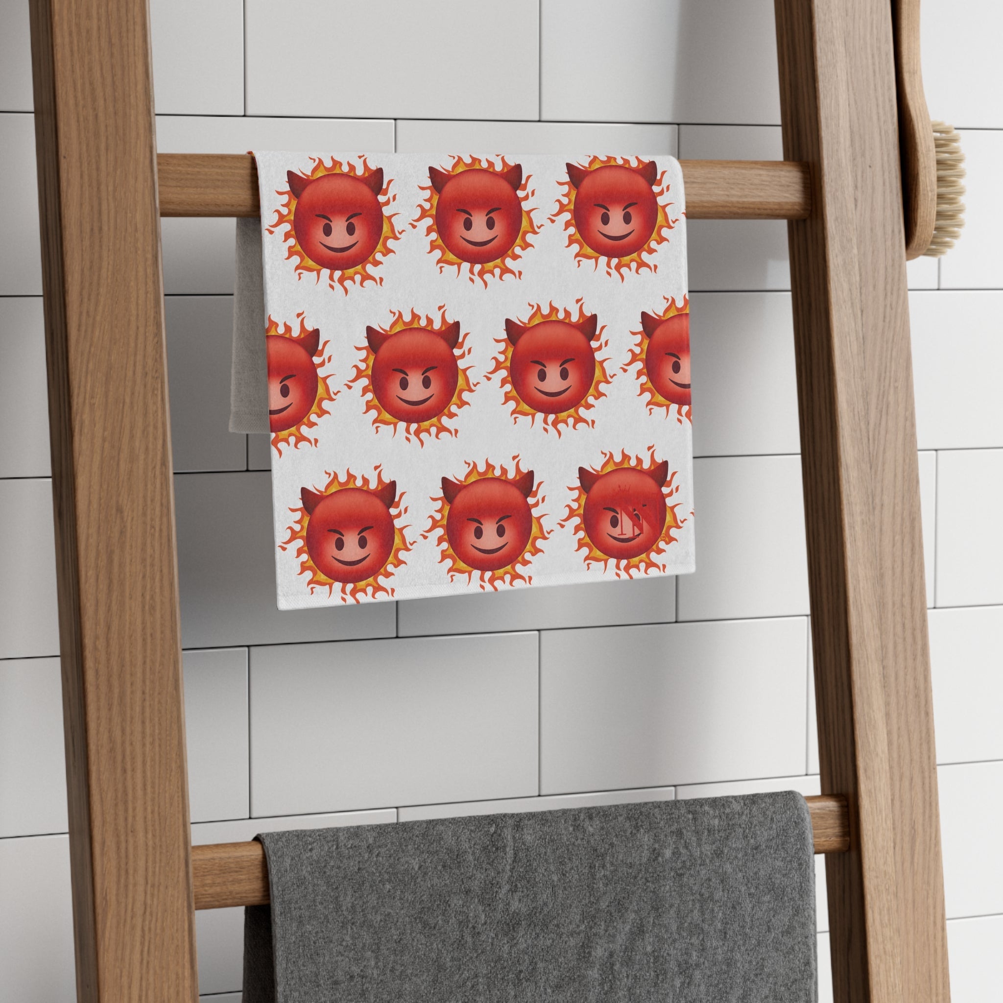 Red Hot Naughty Devil Pattern | Mix & Match Soft Fun-Flirty Lovers’ Towels