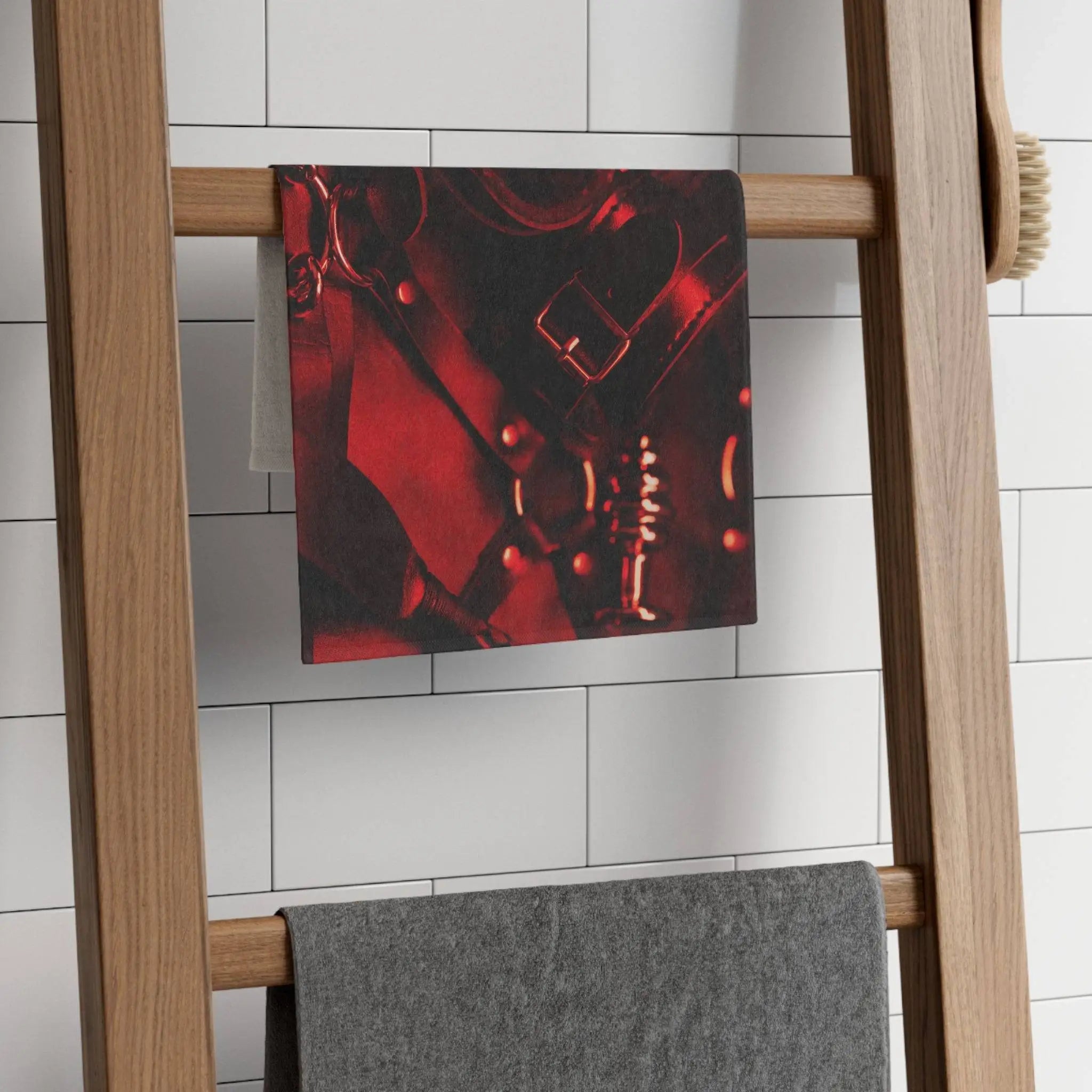 Red Kinky Bondage | Mix & Match Soft Fun-Flirty Lovers’ Towels