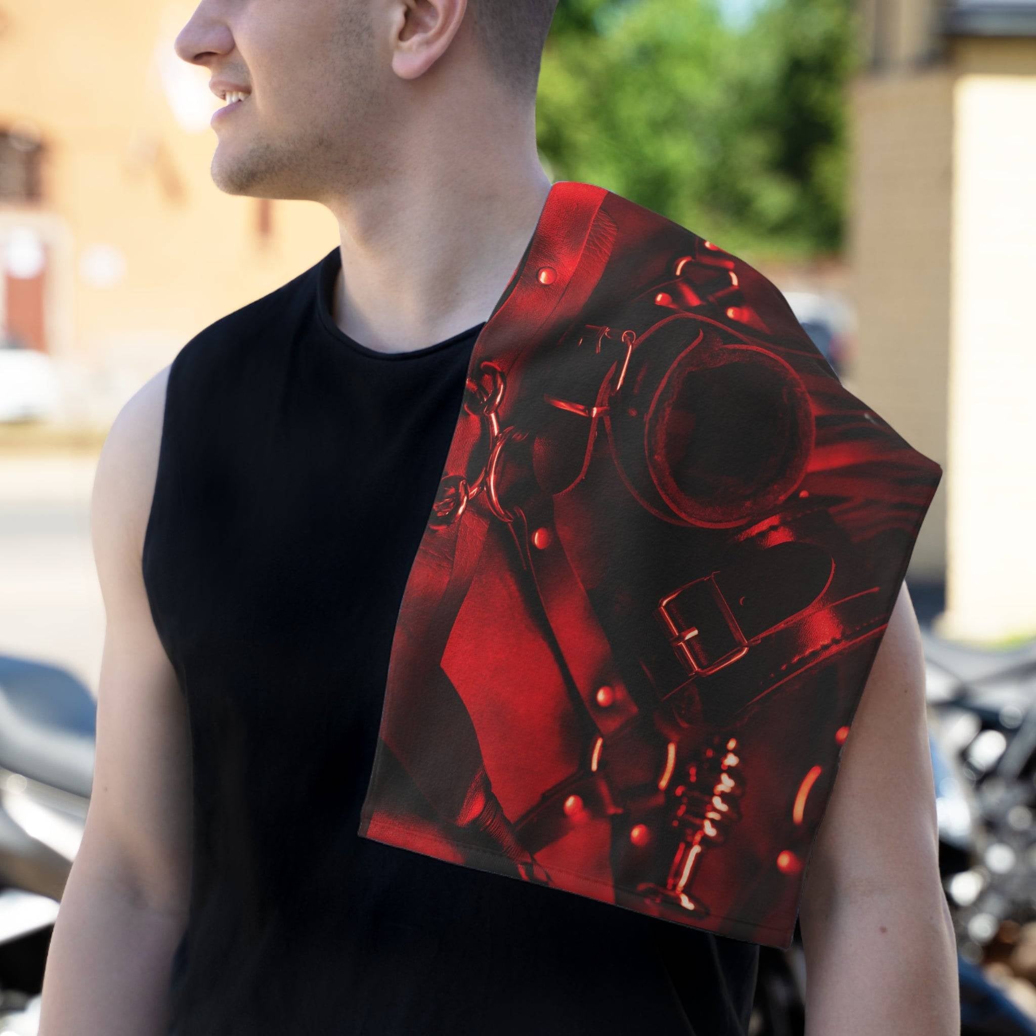 Red Kinky Bondage | Mix & Match Soft Fun-Flirty Lovers’ Towels