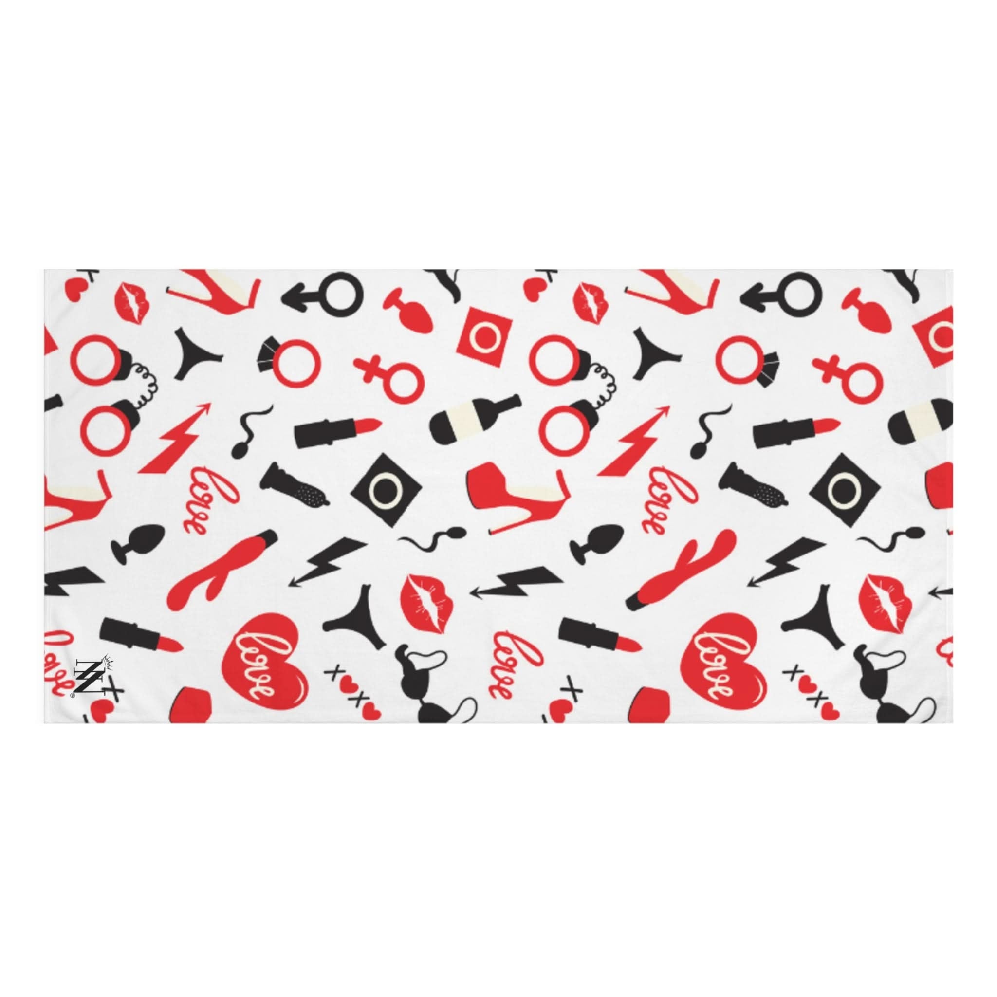 Red Sex Toy Love | Mix & Match Naughty XL Fun-Flirty Lovers’ Towels