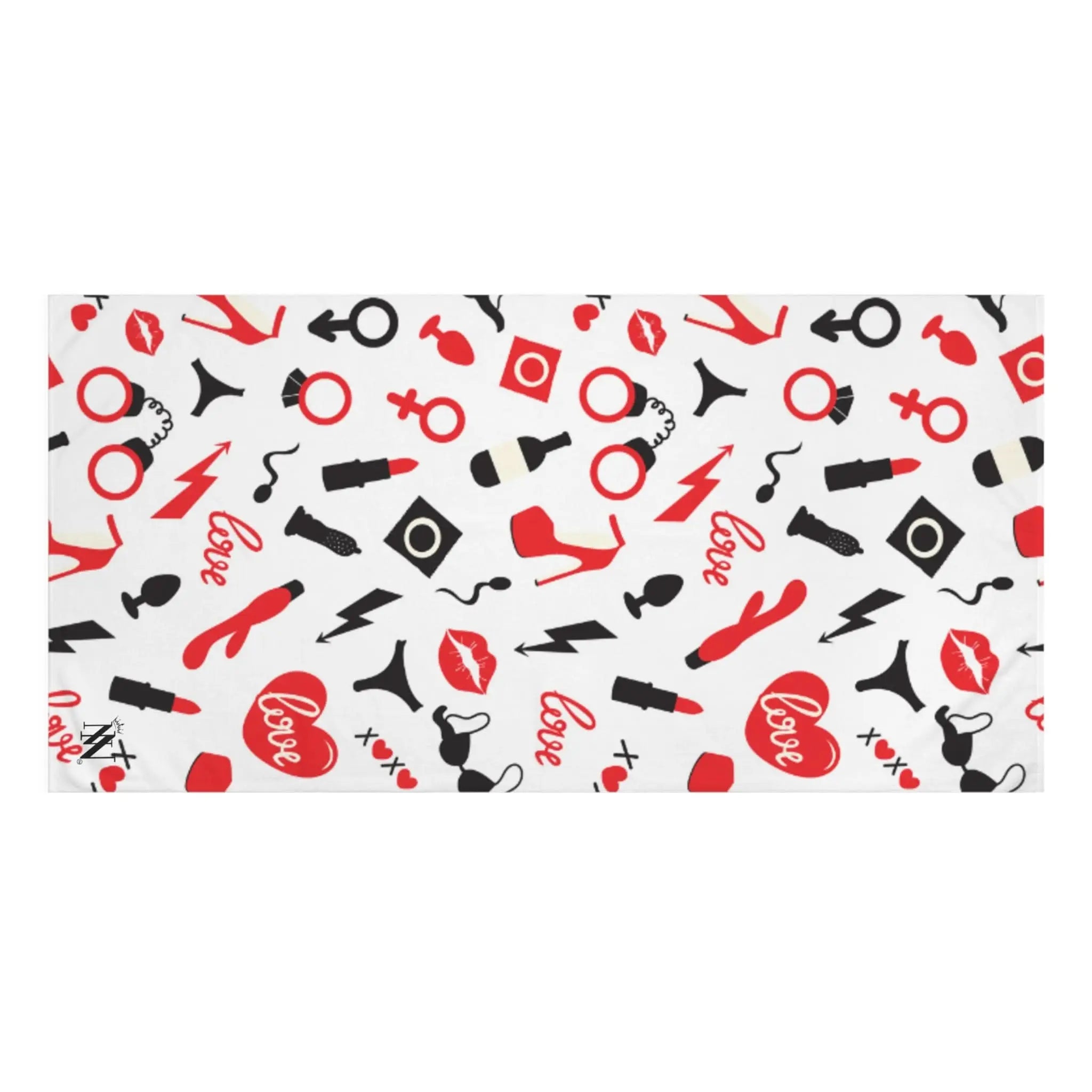 Red Sex Toy Love | Mix & Match Naughty XL Fun-Flirty Lovers’ Towels