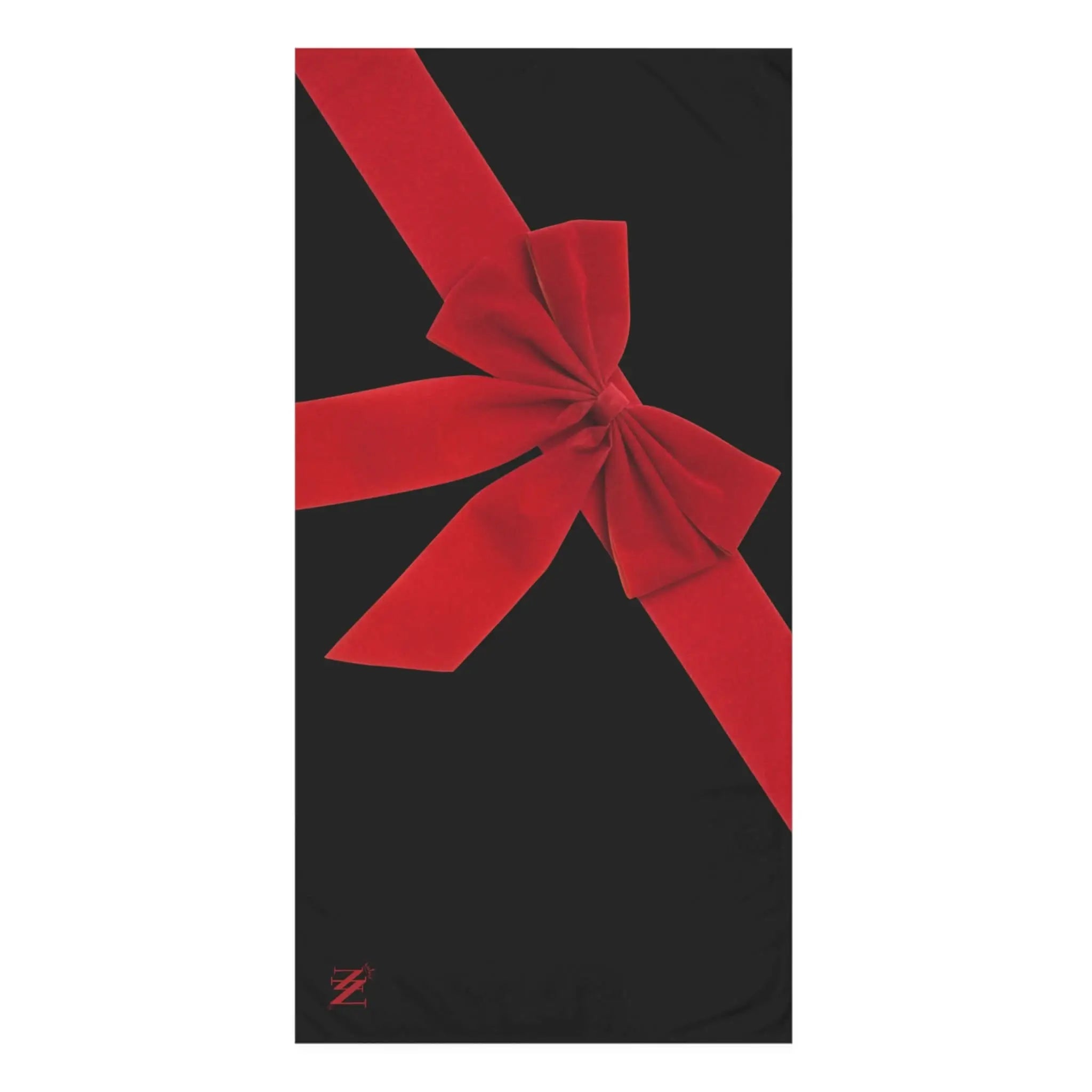 Red Velvet Gift Bow Fun | Mix & Match Naughty XL Fun-Flirty Lovers’ Towels