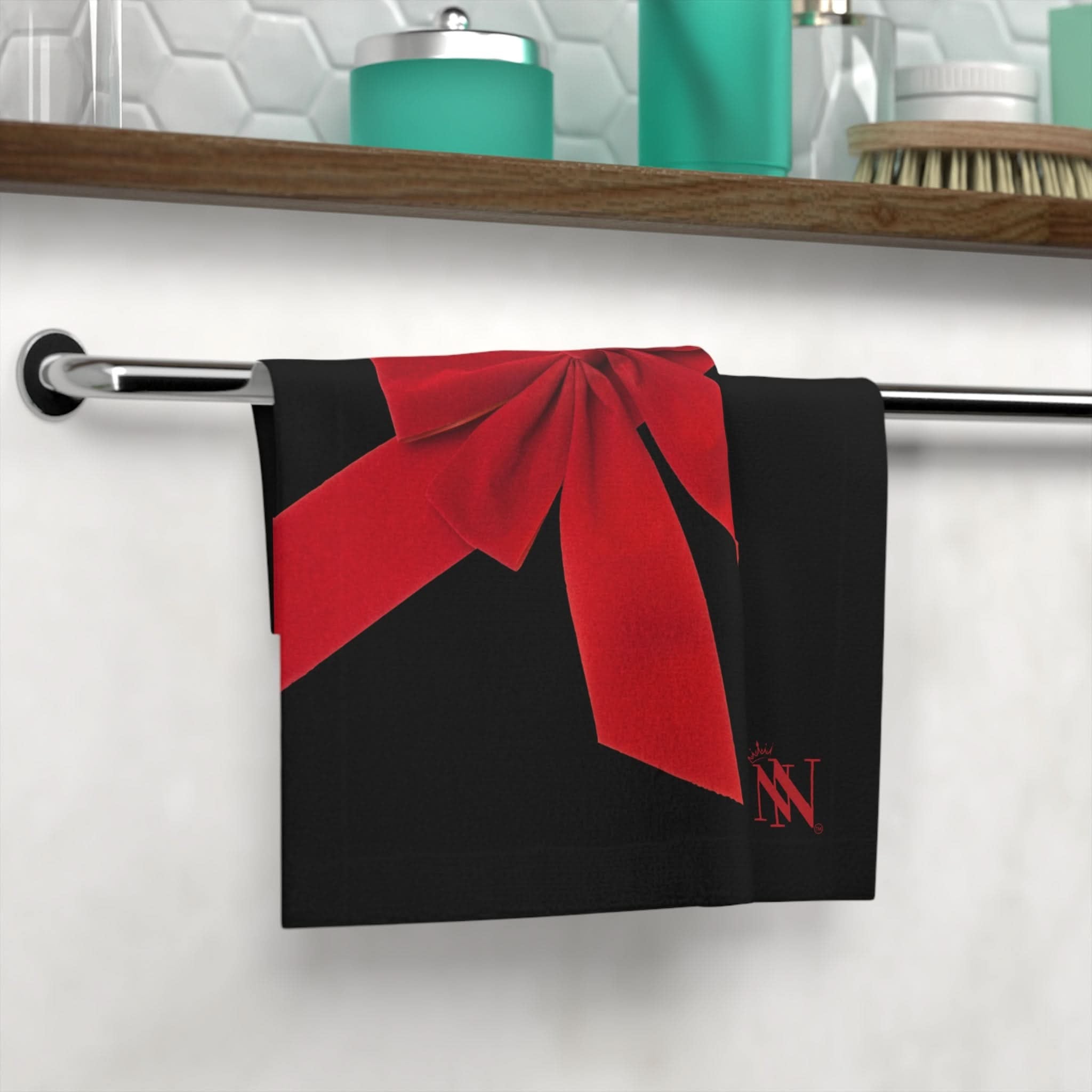 Red Velvet Gift Bow | Mix & Match Lils’ Fun-Flirty Lovers’ Towels